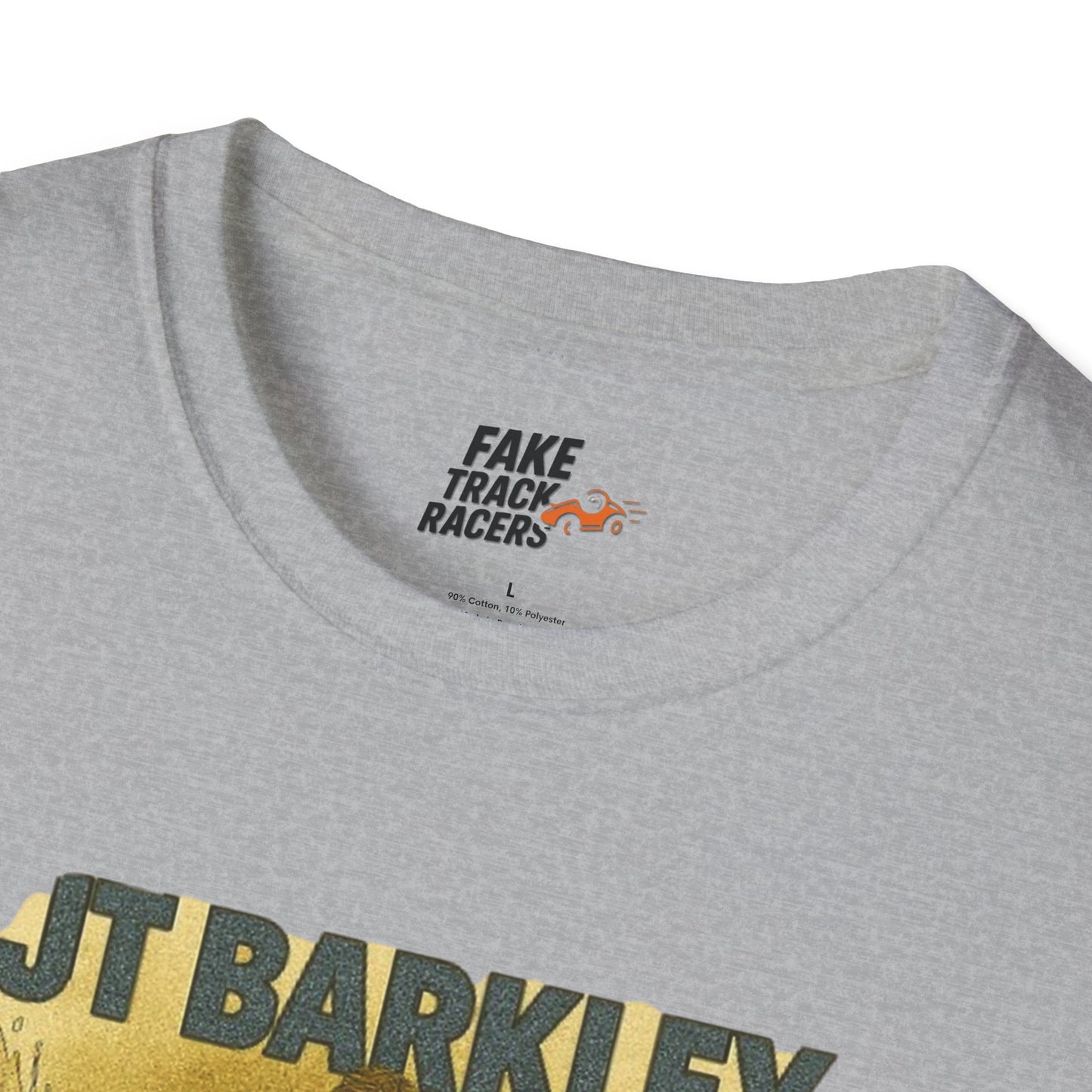 Vintage Style 90s Racing Tee Shirt JT BARKLEY Champion Shirt Fake Track Racers