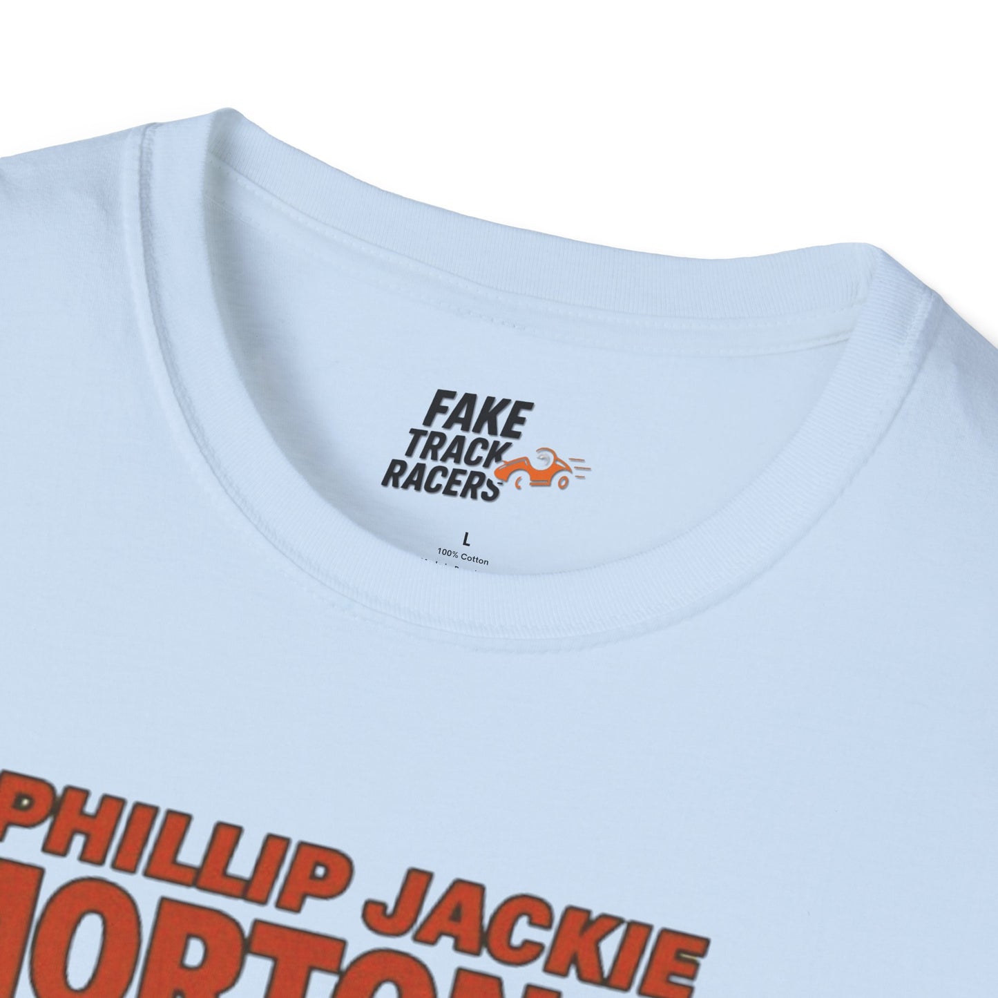 Vintage Style 90s Racing Tee Shirt PHILLIP JACKIE MORTON JR PW Fake Track Racers