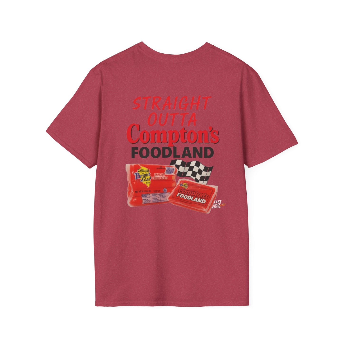 Vintage Style 90s Racing Tee Shirt GERONIMO LaFEET Comptons Fake Track Racers