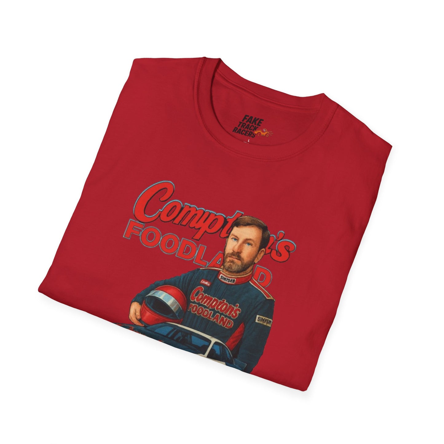 Vintage Style 90s Racing Tee Shirt GERONIMO LaFEET Comptons Fake Track Racers
