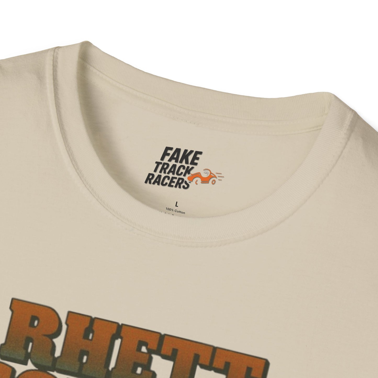 Vintage 90s Racing Tee Shirt RHETT COWAN, Fake Track Racing Shirt