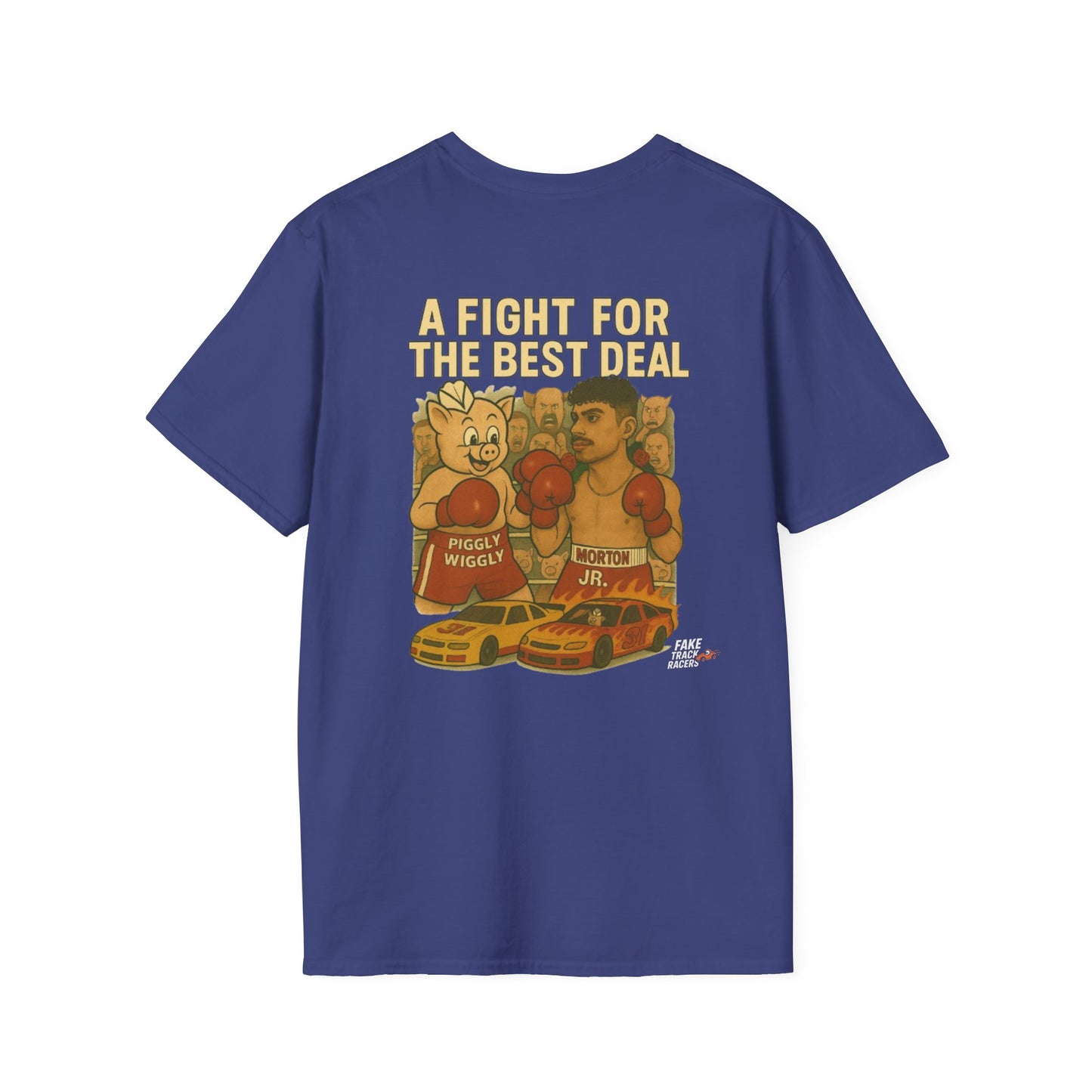 Vintage Style 90s Racing Tee Shirt PHILLIP JACKIE MORTON JR PW Fake Track Racers