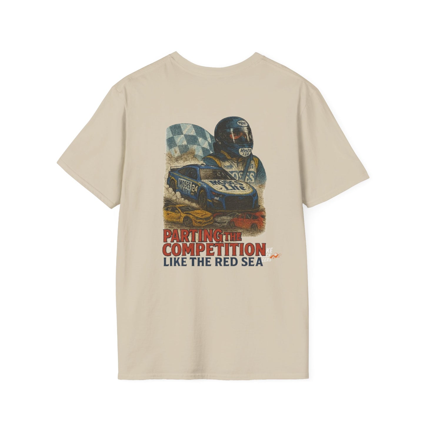 Vintage Style 90s Racing Tee Shirt CLINT SHARP MOSES LITE Fake Track Racers