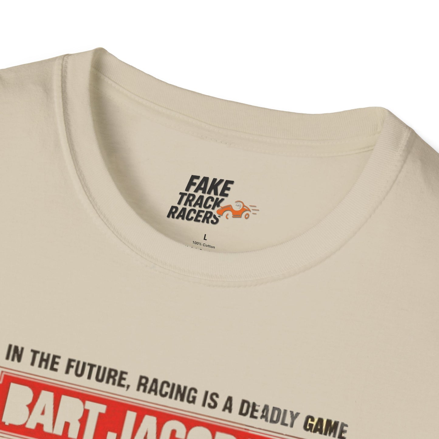 Vintage Style 90s Racing Tee Shirt BART JACOBSON Baddest Fake Track Racers