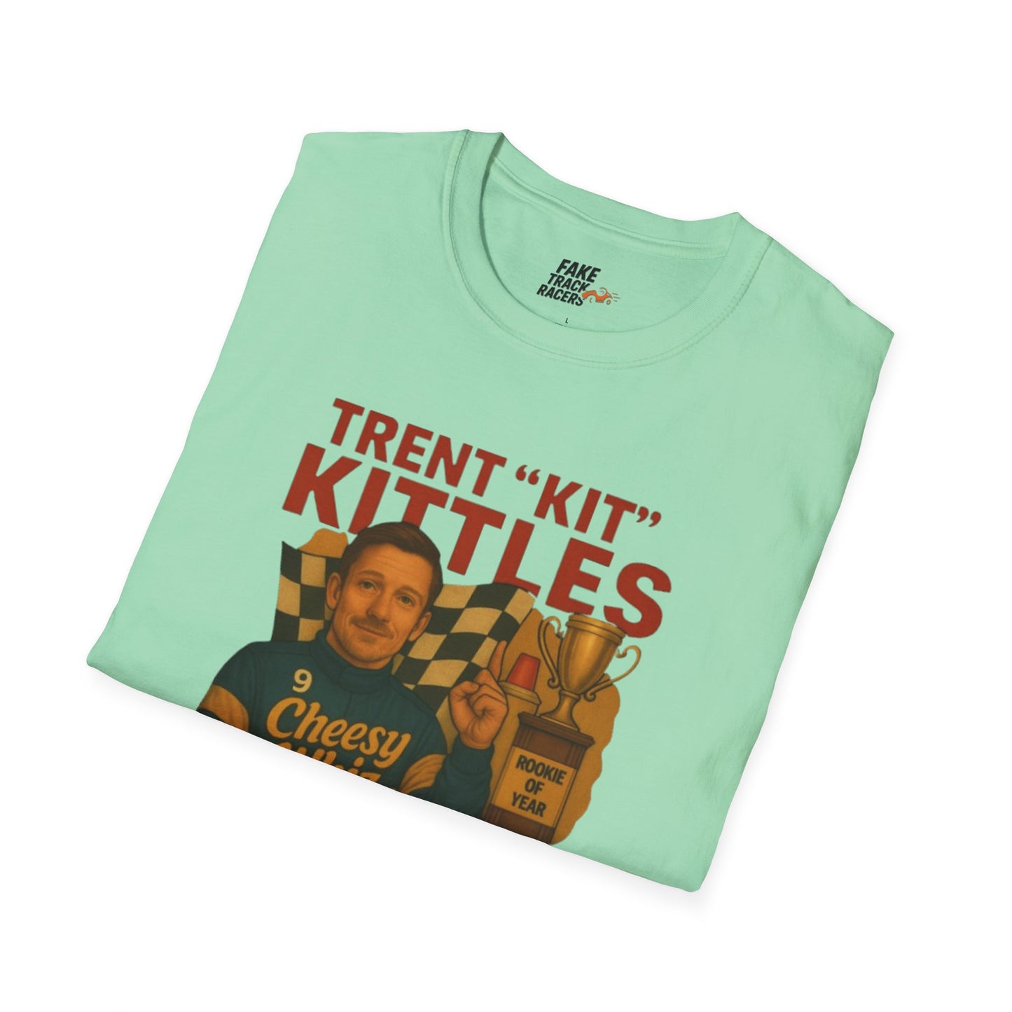Vintage Style 90s Racing Tee Shirt TRENT KITTLES ROY Fake Track Racers