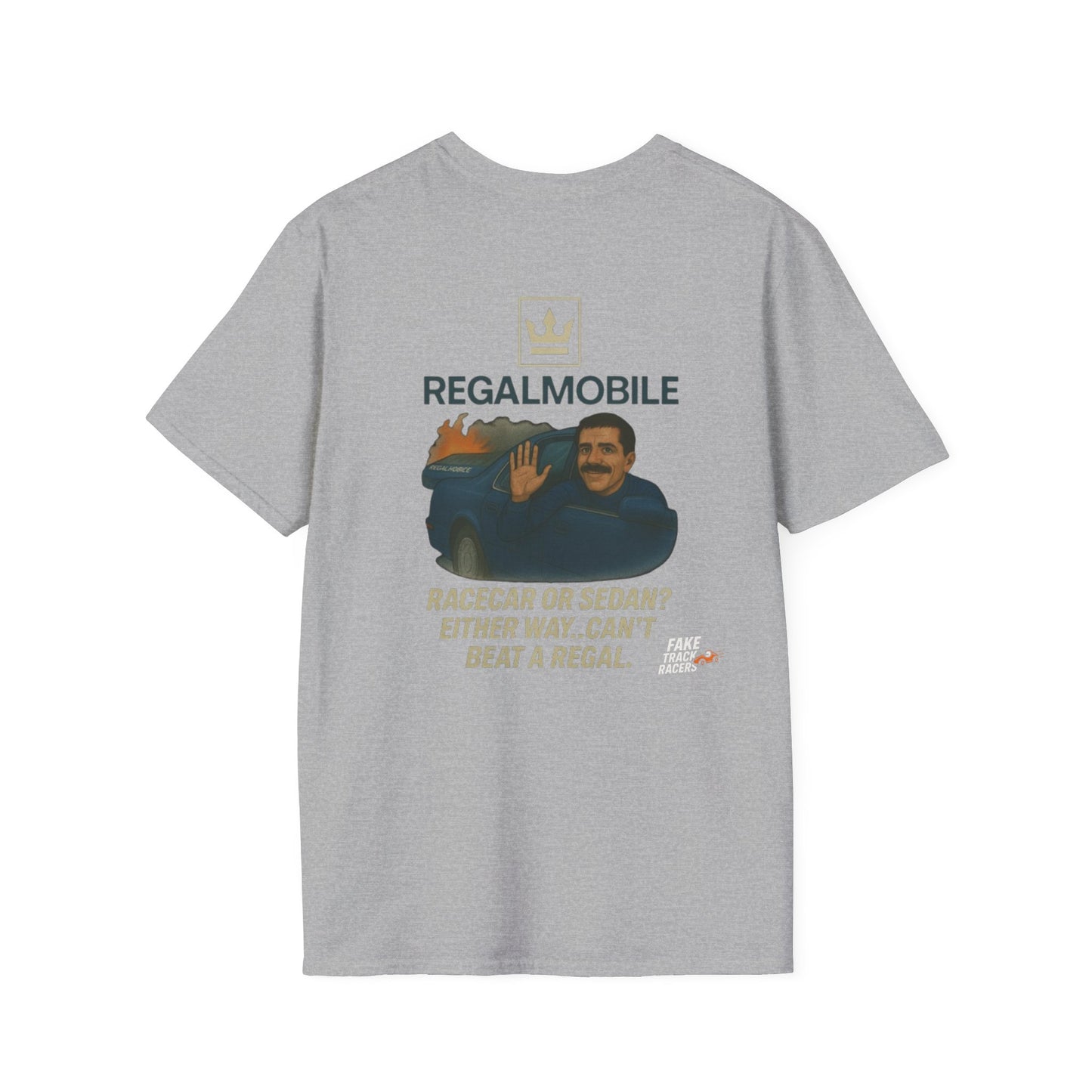 Vintage Style 90s Racing Tee Shirt TEDDY BRADSHAW Regal Fake Track Racers