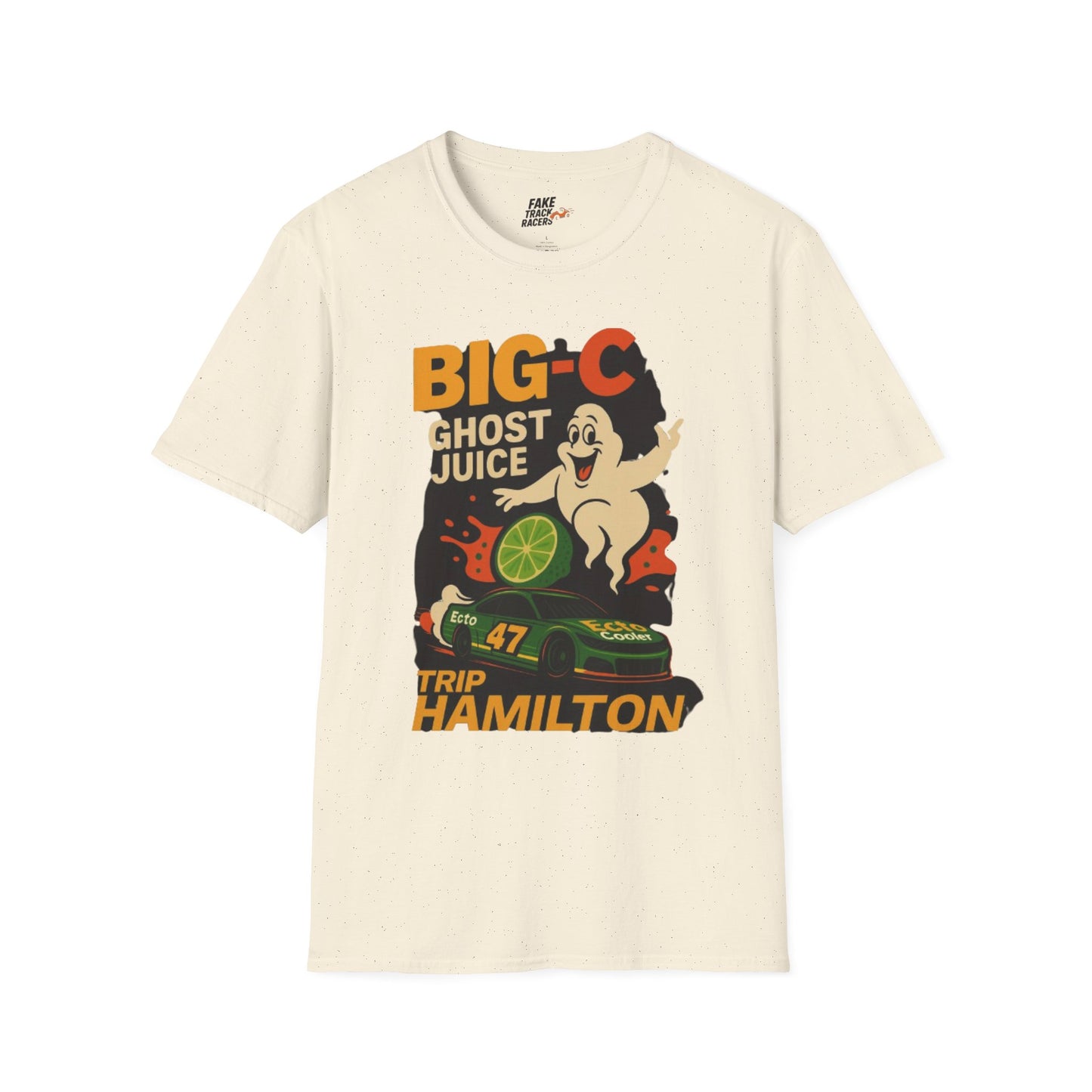 Vintage Style 90s Racing Tee Shirt TRIP HAMILTON BigC Fake Track Racers