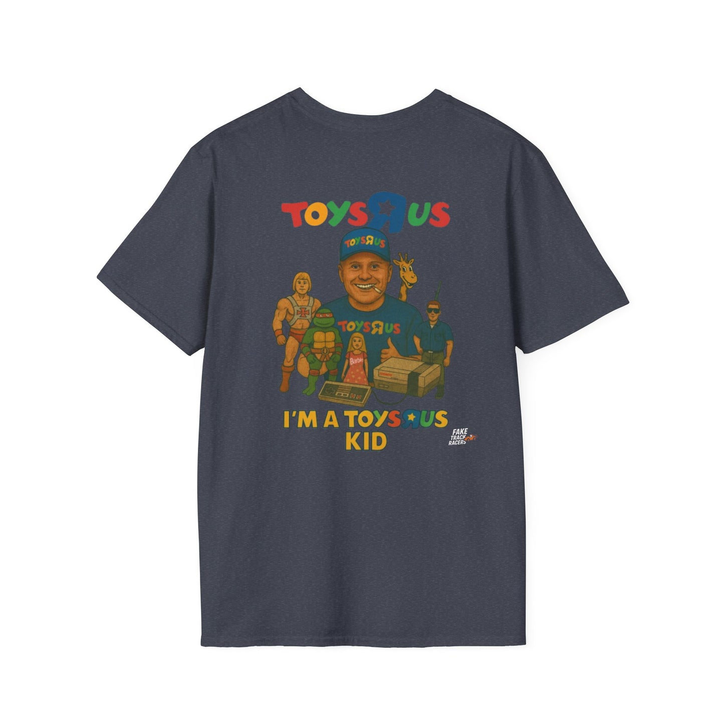 Vintage Style 90s Racing Tee Shirt BUDDY DINKKE Toys R Us Shirt Fake Track Racers