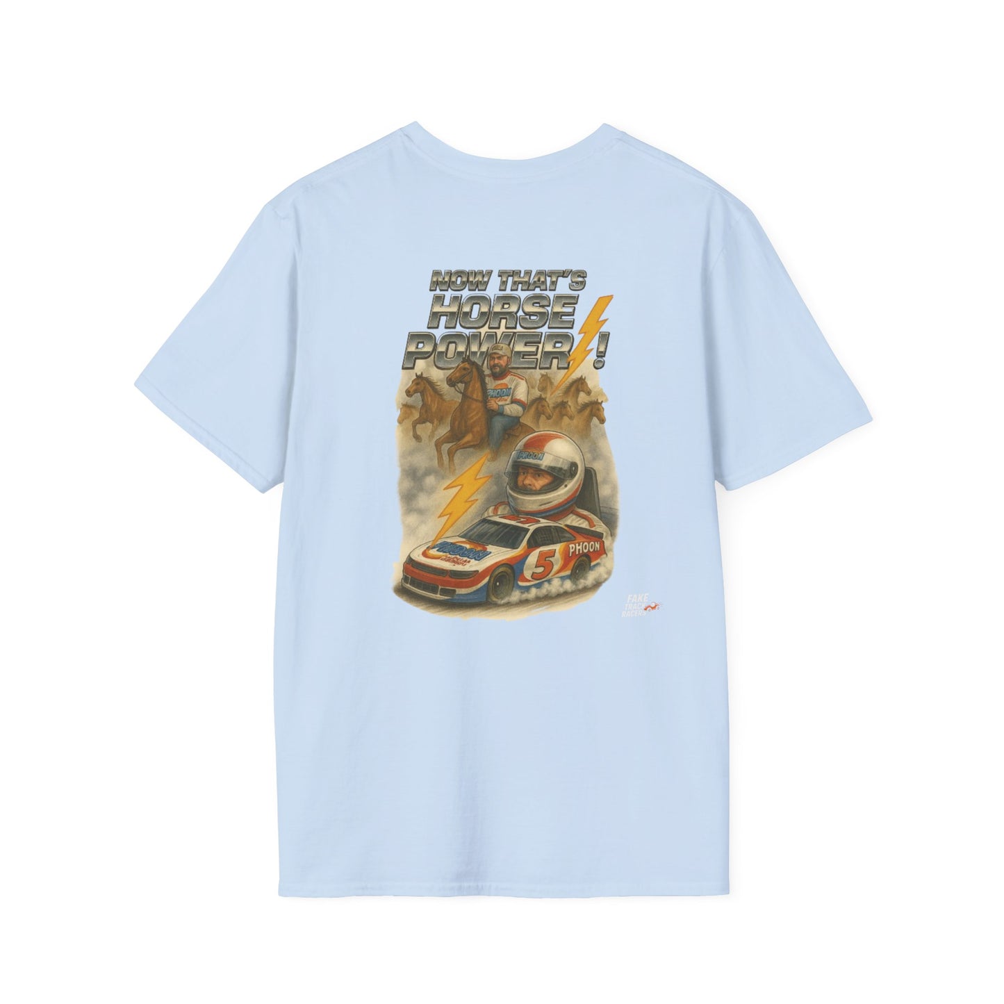 Vintage Style 90s Racing Tee Shirt RICKY MORTIMER PHOON Fake Track Racers
