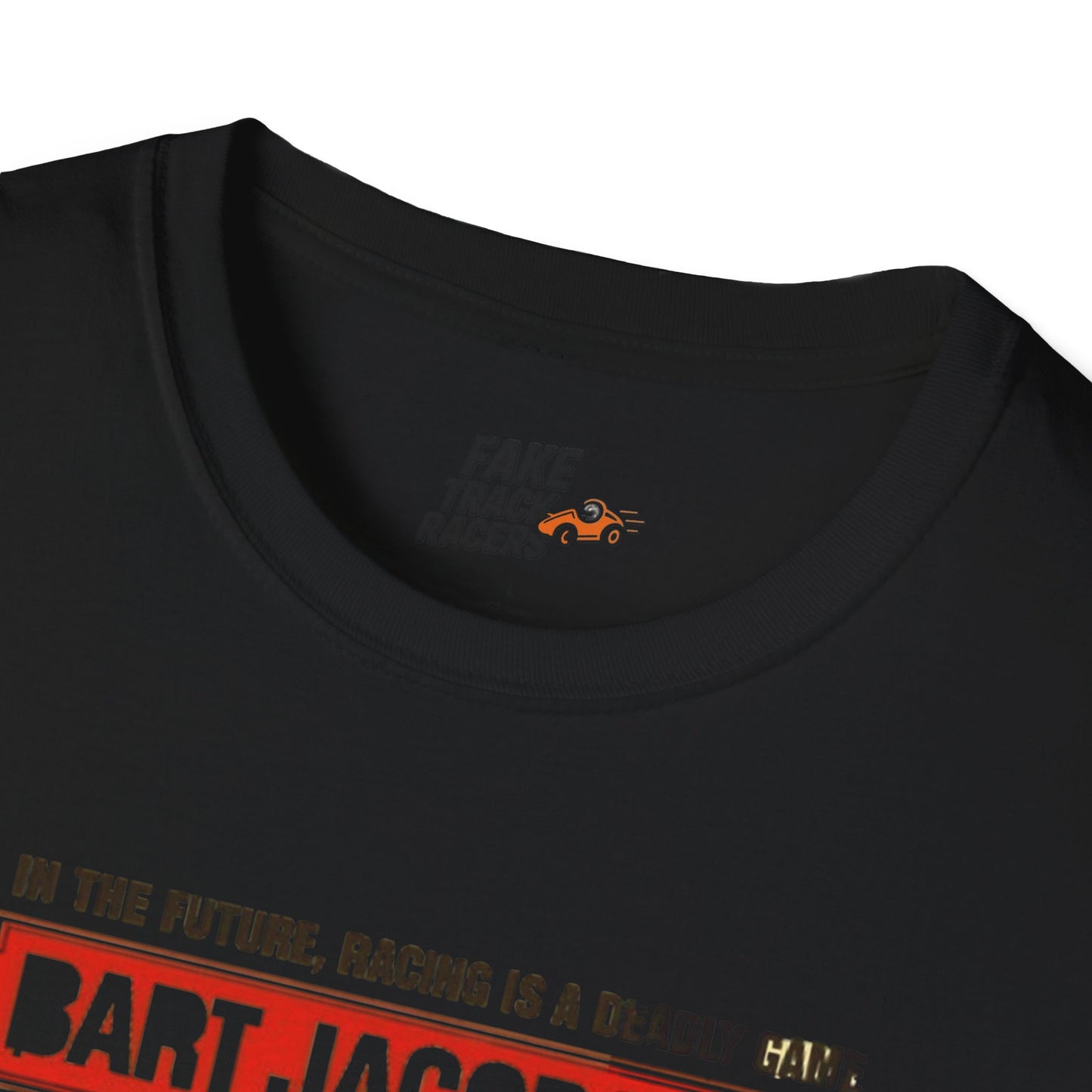 Vintage Style 90s Racing Tee Shirt BART JACOBSON Baddest Fake Track Racers