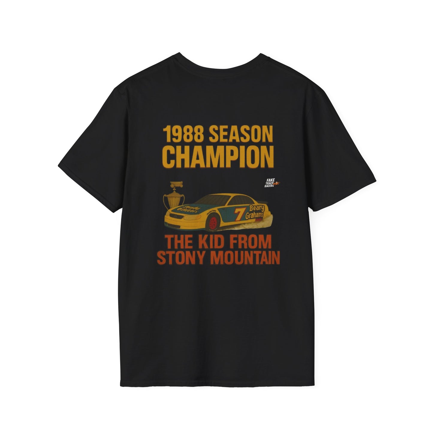 Vintage Style Racing Tee Shirt SAMMY TICKLE, 1988 Champion Shirt Fake Track Racers