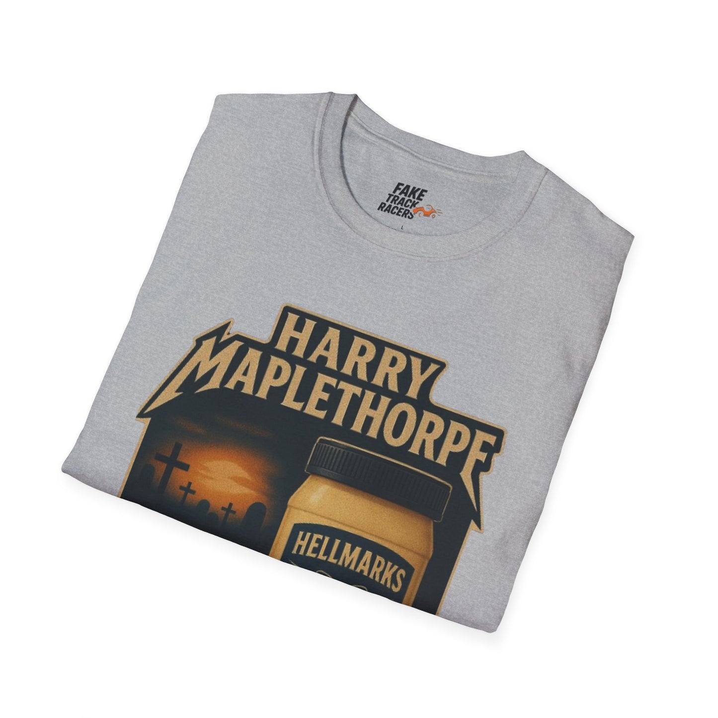 Vintage Style 90s Racing Tee Shirt HARRY MAPLETHORPE Hellmark's Fake Track Racers