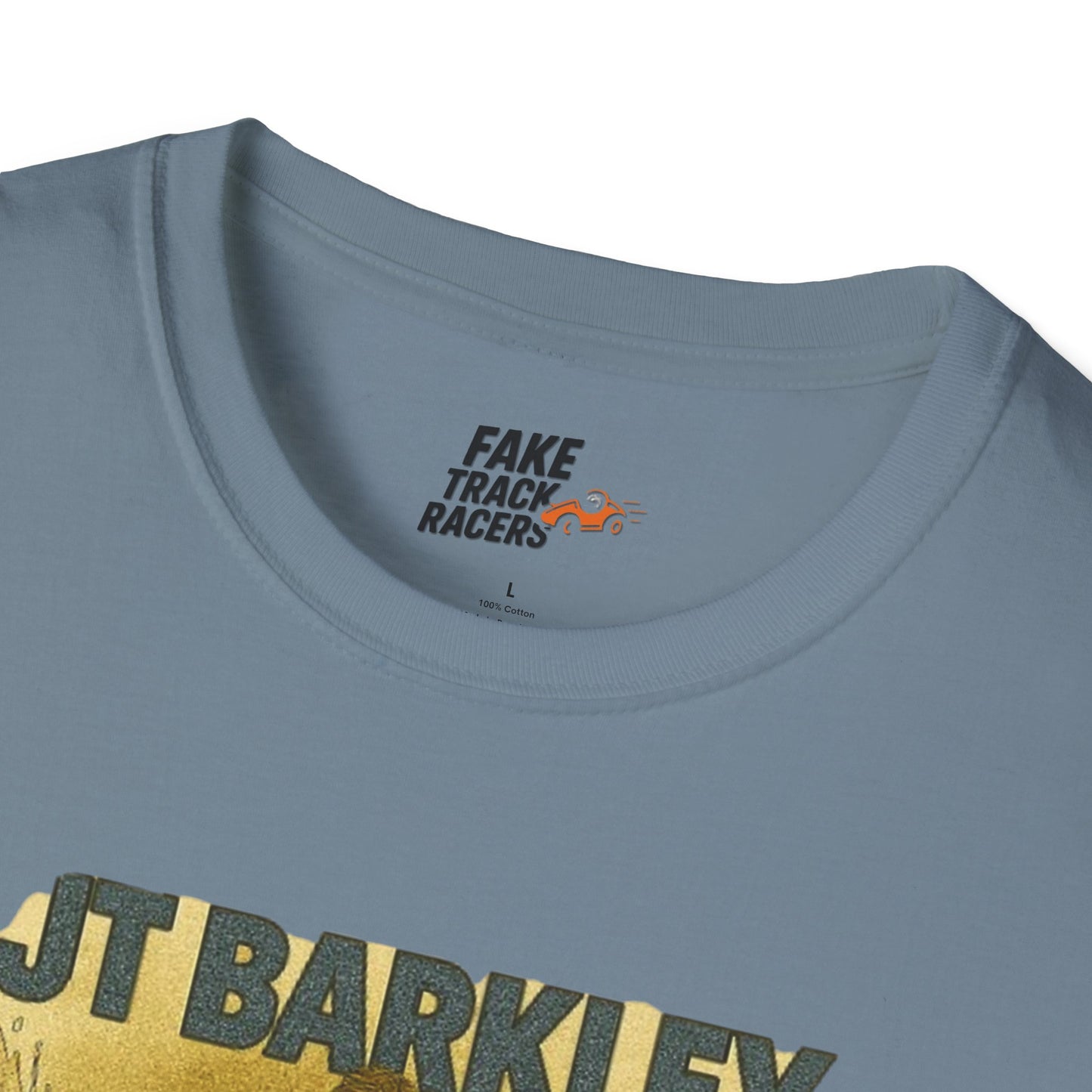 Vintage Style 90s Racing Tee Shirt JT BARKLEY Champion Shirt Fake Track Racers