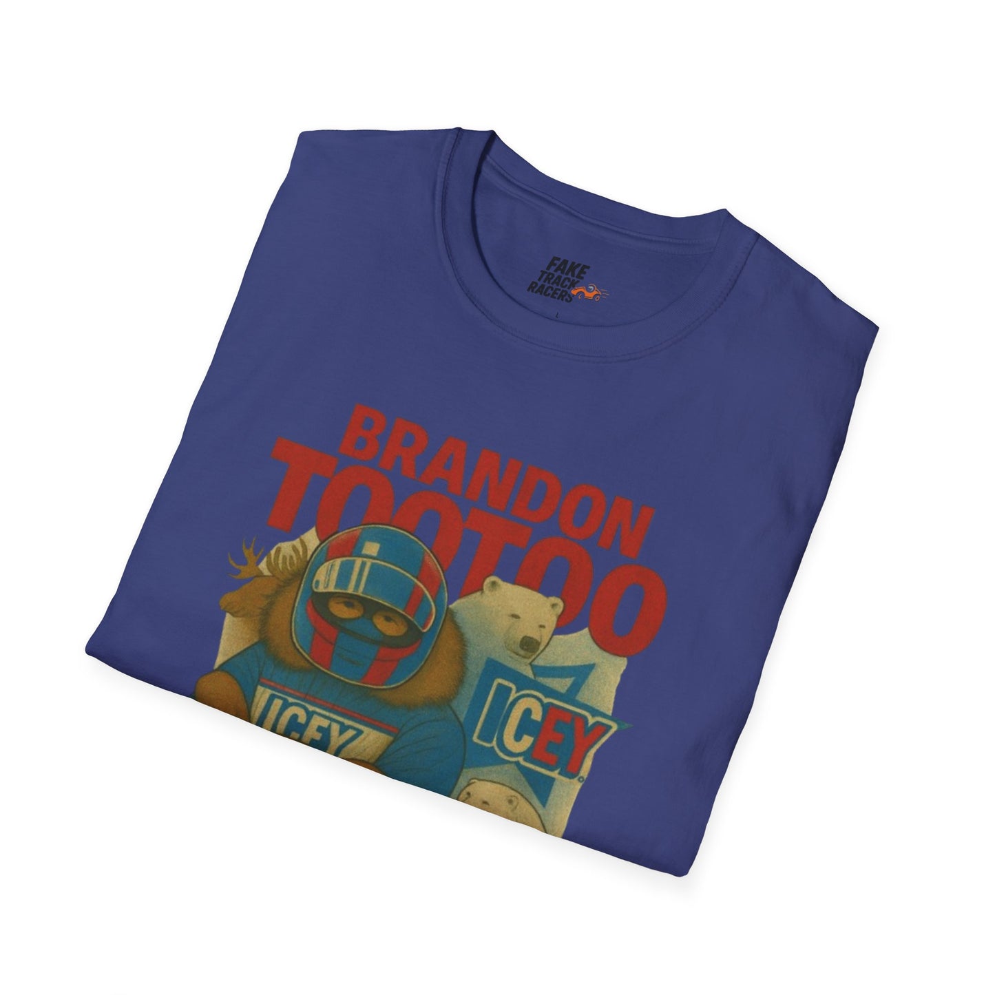 Vintage Style 90s Racing Tee Shirt BRANDON TOOTOO Alaska Fake Track Racers