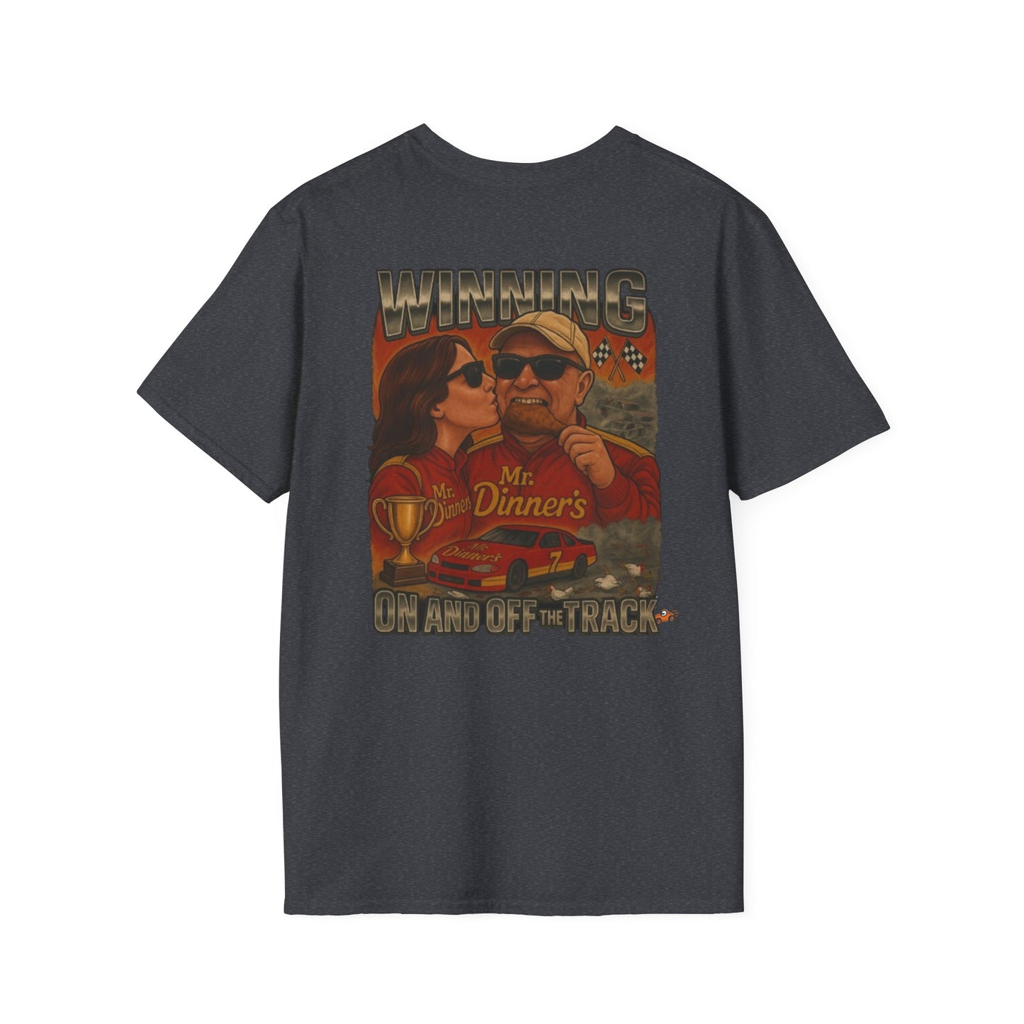 Vintage Style 90s Racing Tee Shirt SONNY MACK Mr Dinners Fake Track Racers