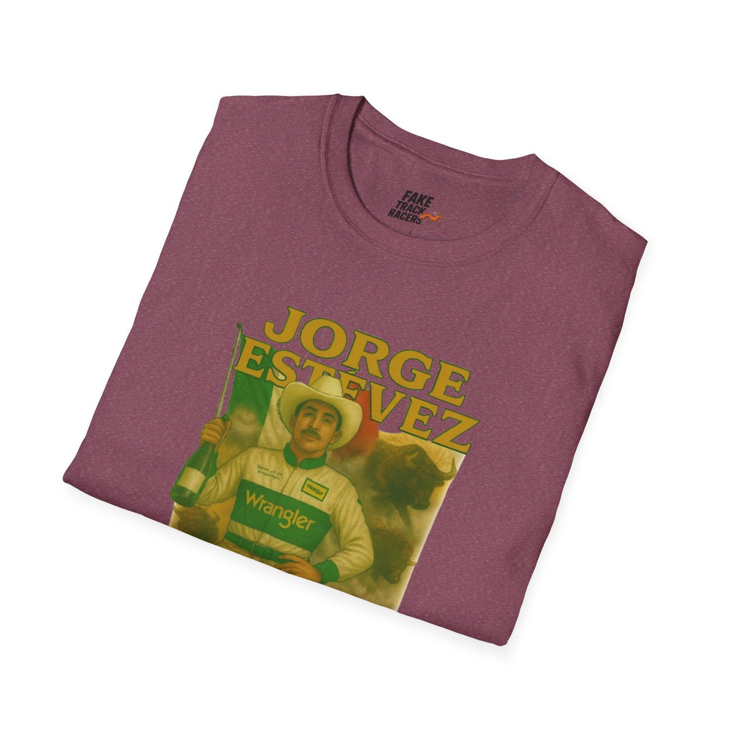 Vintage Style 90s Racing Tee Shirt JORGE ESTEVEZ Cerveza Champ Fake Track Racers