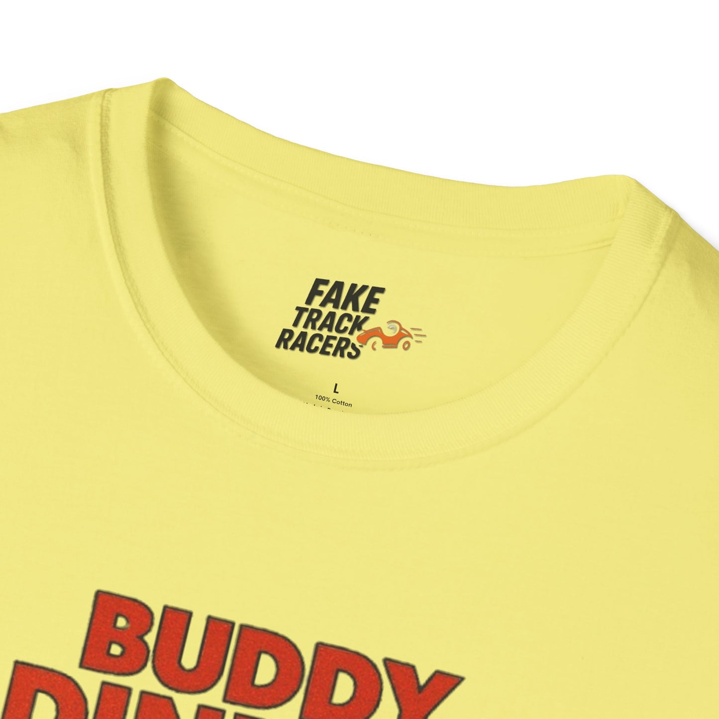 Vintage Style 90s Racing Tee Shirt BUDDY DINKKE Toys R Us Shirt Fake Track Racers