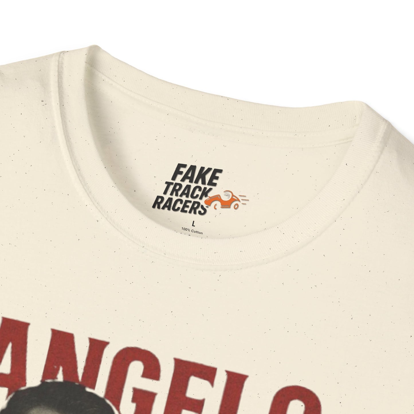 Vintage Style 90s Racing Tee Shirt ANGELO DILLINGHAM Ocean Pacific Fake Track Racers