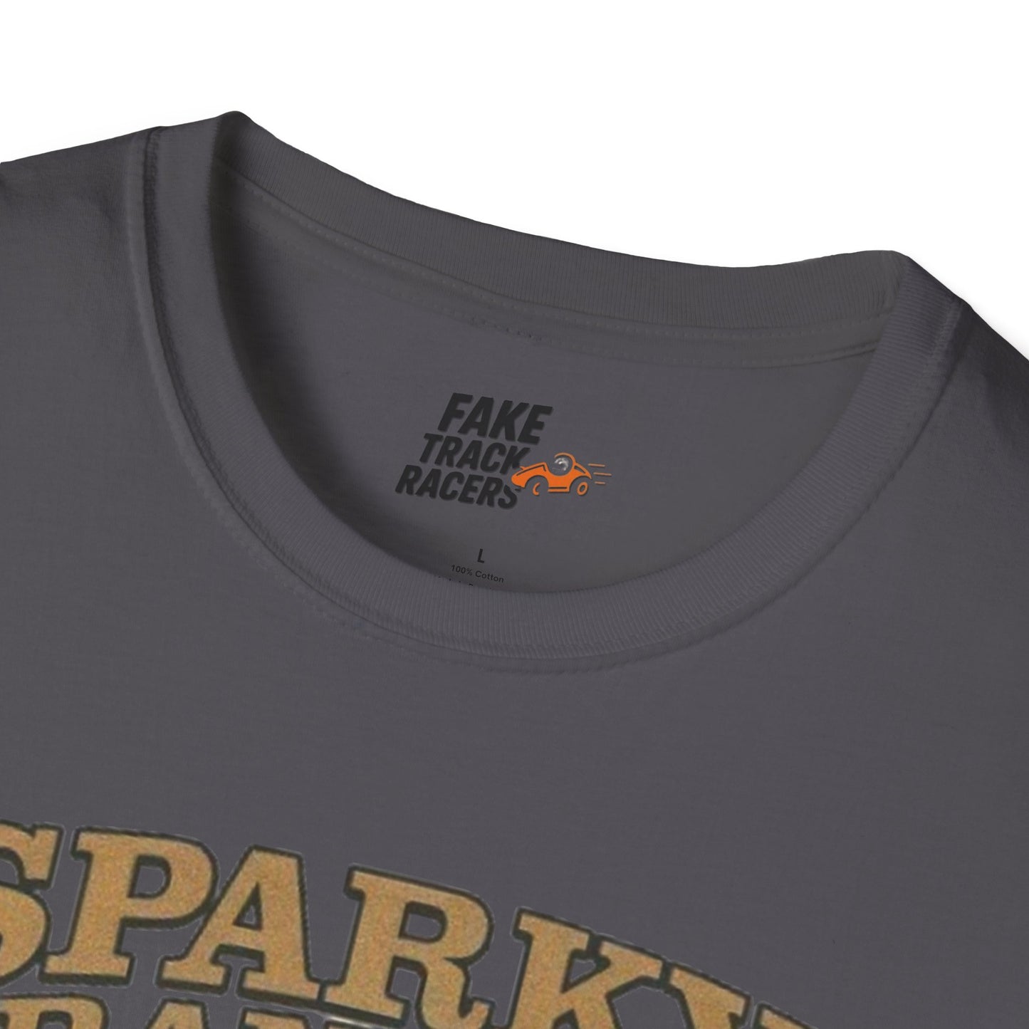 Vintage Style 90s Racing Tee Shirt SPARKY FRANKLIN OCTAVOLINE Fake Track Racers