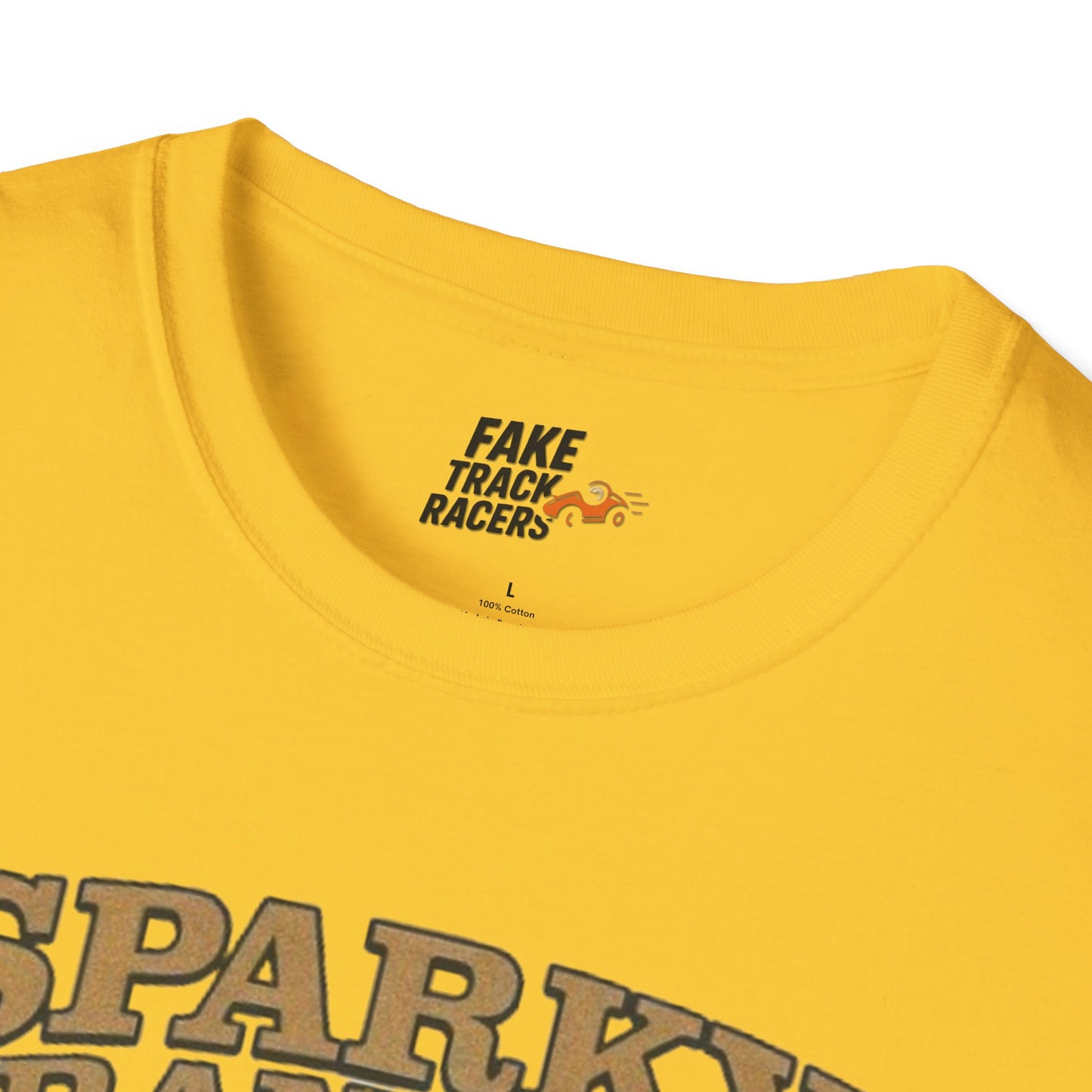 Vintage Style 90s Racing Tee Shirt SPARKY FRANKLIN OCTAVOLINE Fake Track Racers