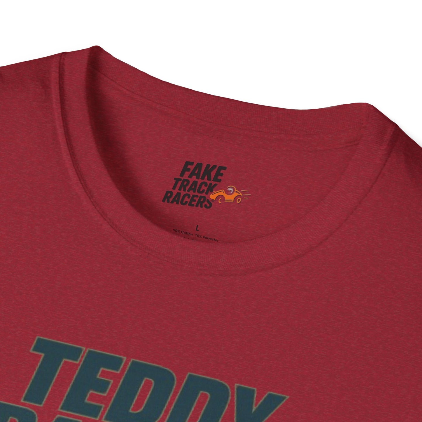 Vintage Style 90s Racing Tee Shirt TEDDY BRADSHAW Regal Fake Track Racers