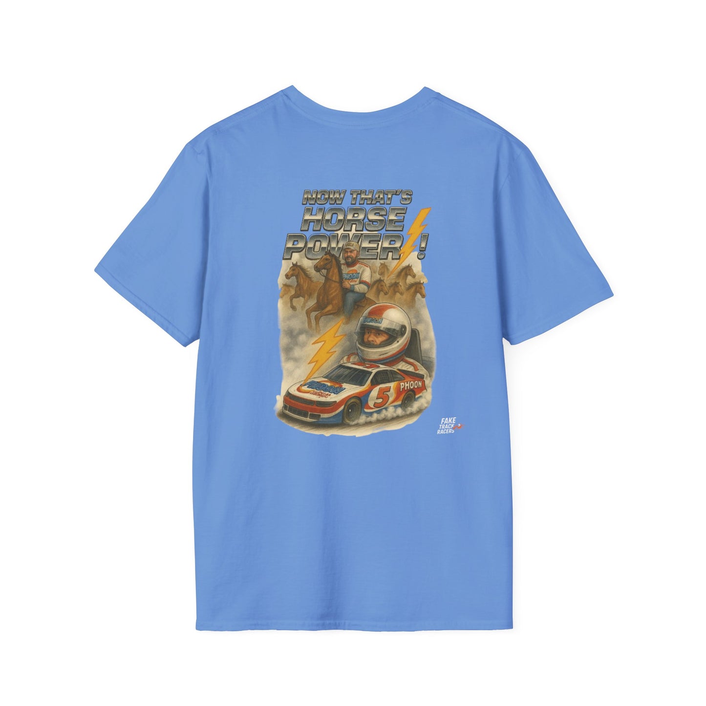 Vintage Style 90s Racing Tee Shirt RICKY MORTIMER PHOON Fake Track Racers