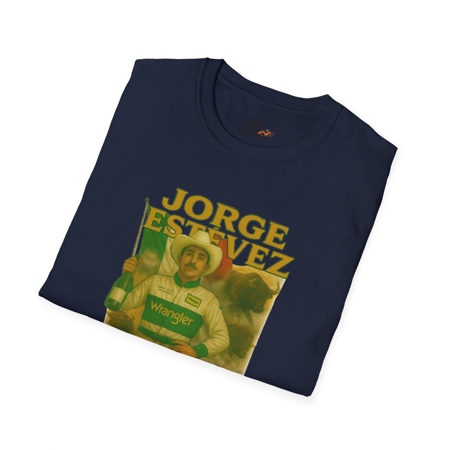 Vintage Style 90s Racing Tee Shirt JORGE ESTEVEZ Cerveza Champ Fake Track Racers
