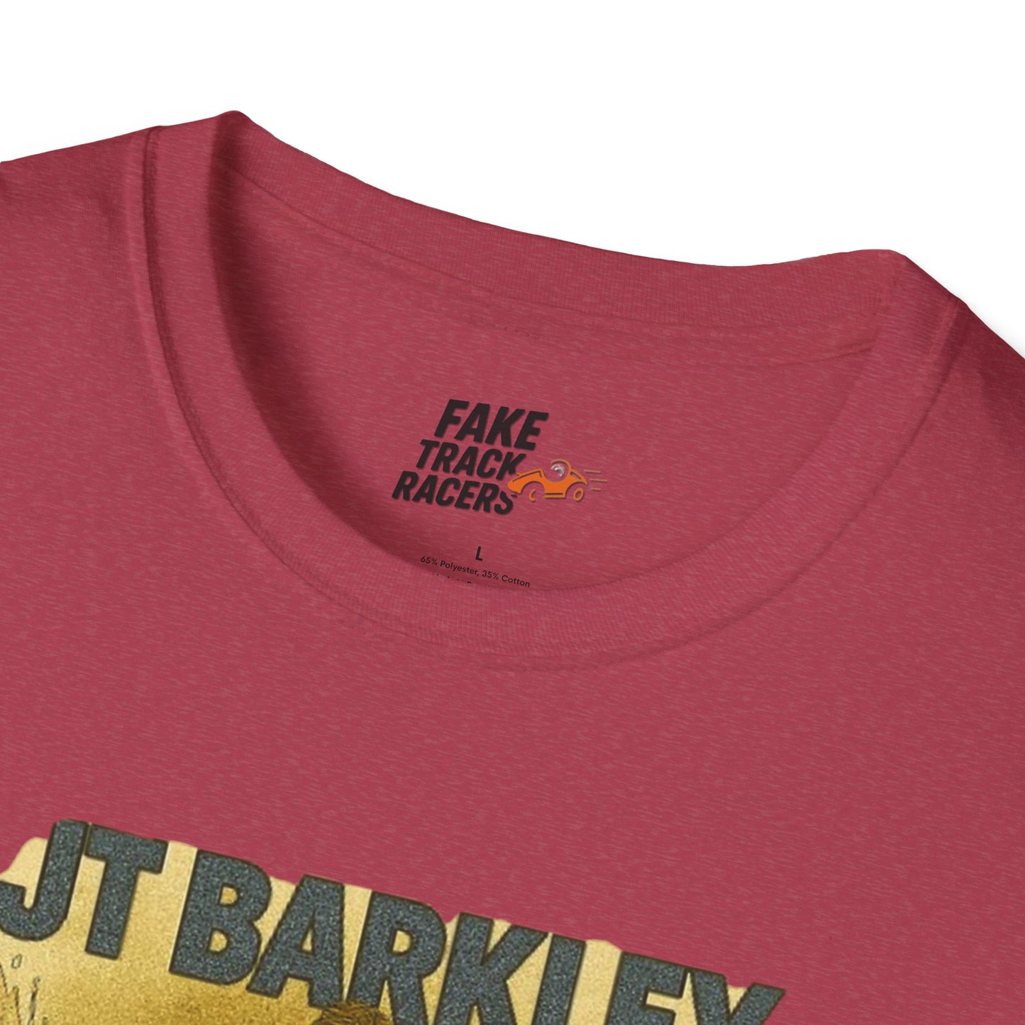 Vintage Style 90s Racing Tee Shirt JT BARKLEY Champion Shirt Fake Track Racers
