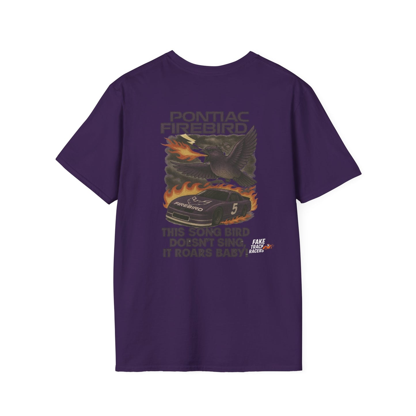 Vintage Style 90s Racing Tee Shirt BURT NIGHTINGALE Song Bird Fake Track Racers