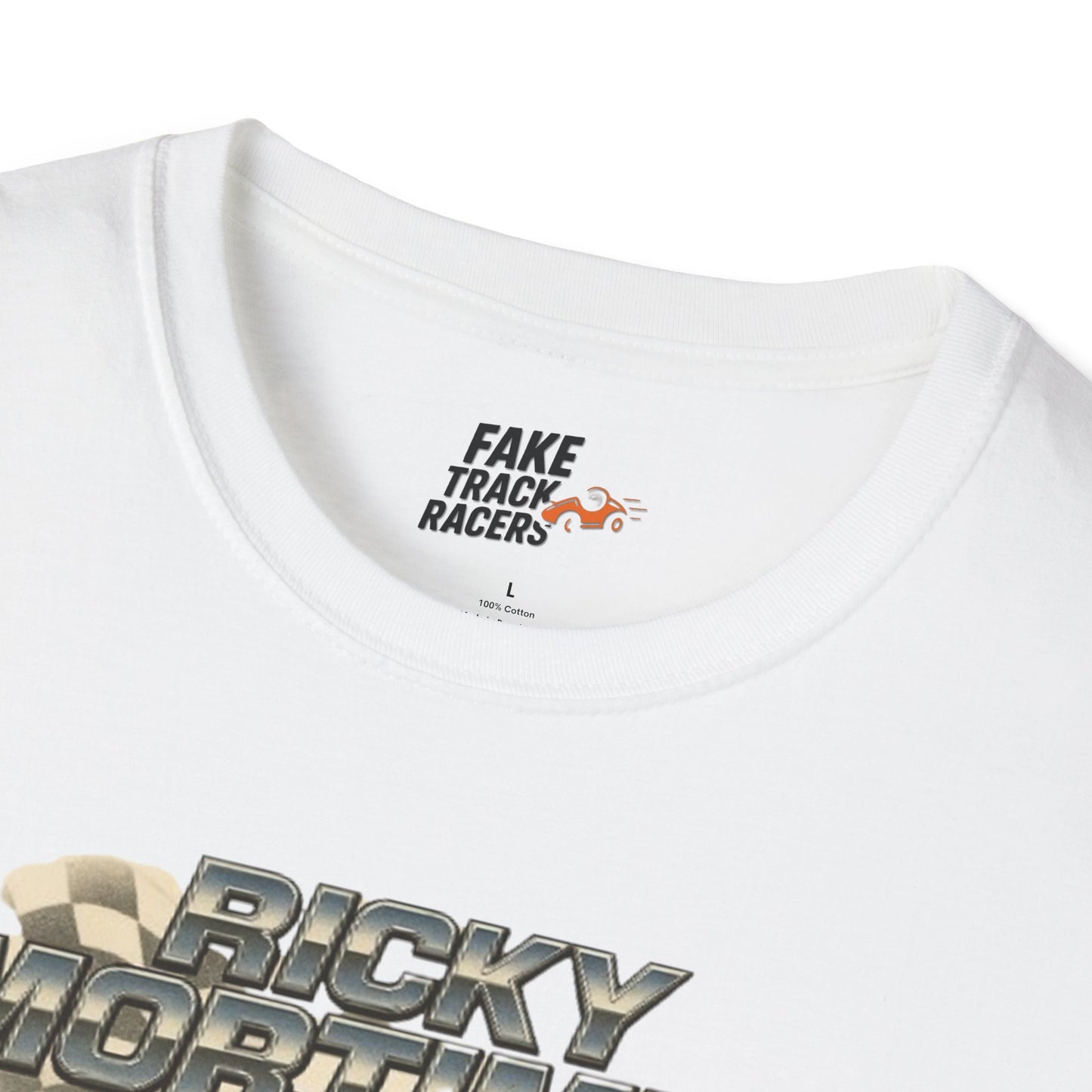 Vintage Style 90s Racing Tee Shirt RICKY MORTIMER PHOON Fake Track Racers