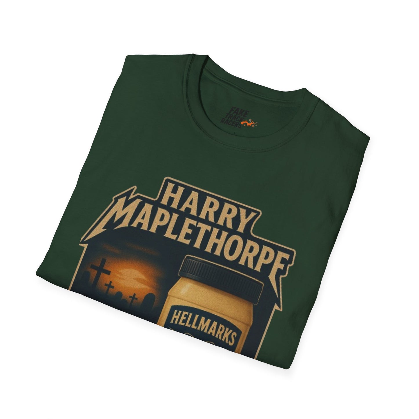 Vintage Style 90s Racing Tee Shirt HARRY MAPLETHORPE Hellmark's Fake Track Racers
