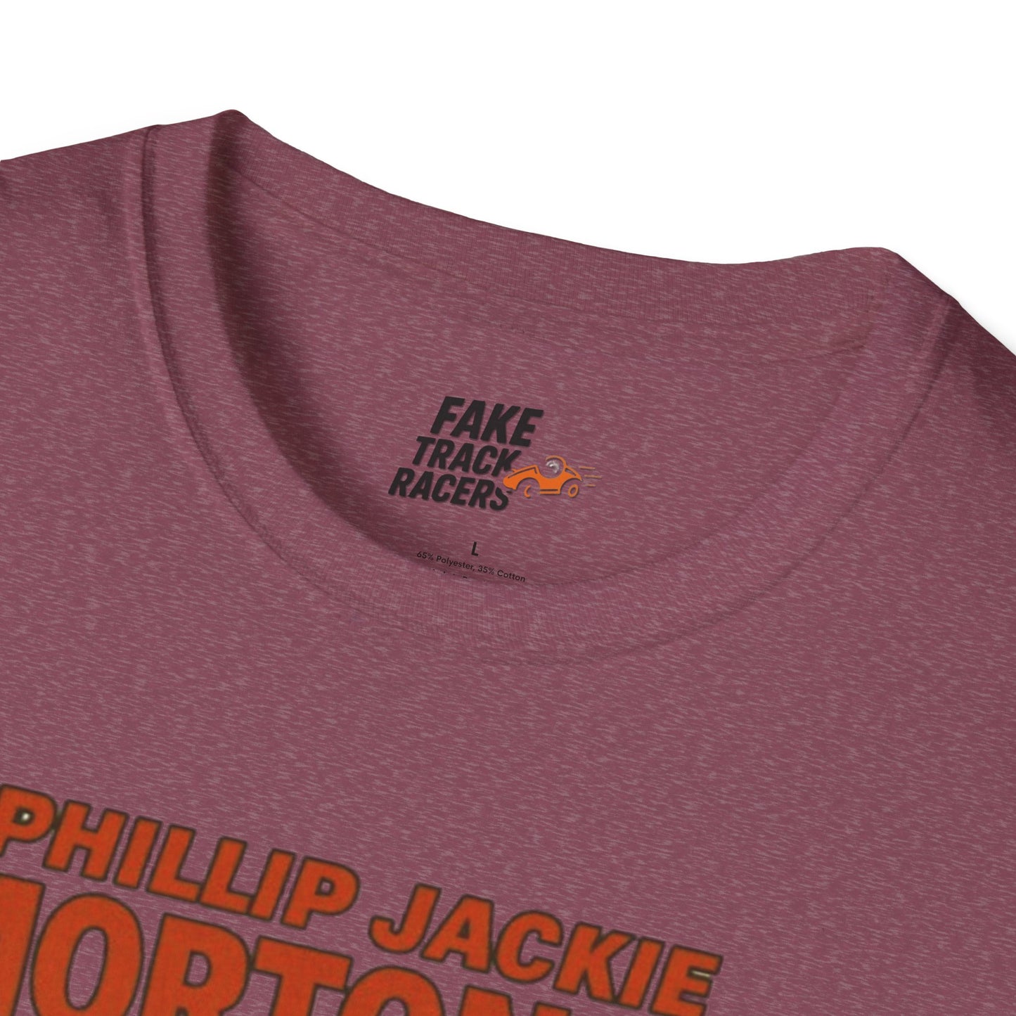 Vintage Style 90s Racing Tee Shirt PHILLIP JACKIE MORTON JR PW Fake Track Racers