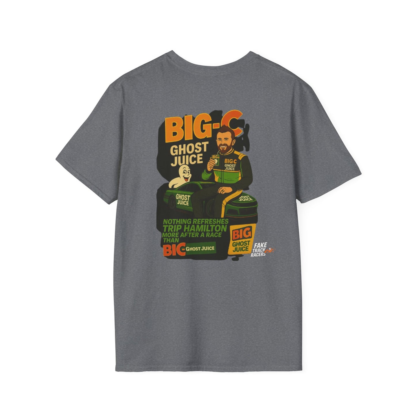 Vintage Style 90s Racing Tee Shirt TRIP HAMILTON BigC Fake Track Racers
