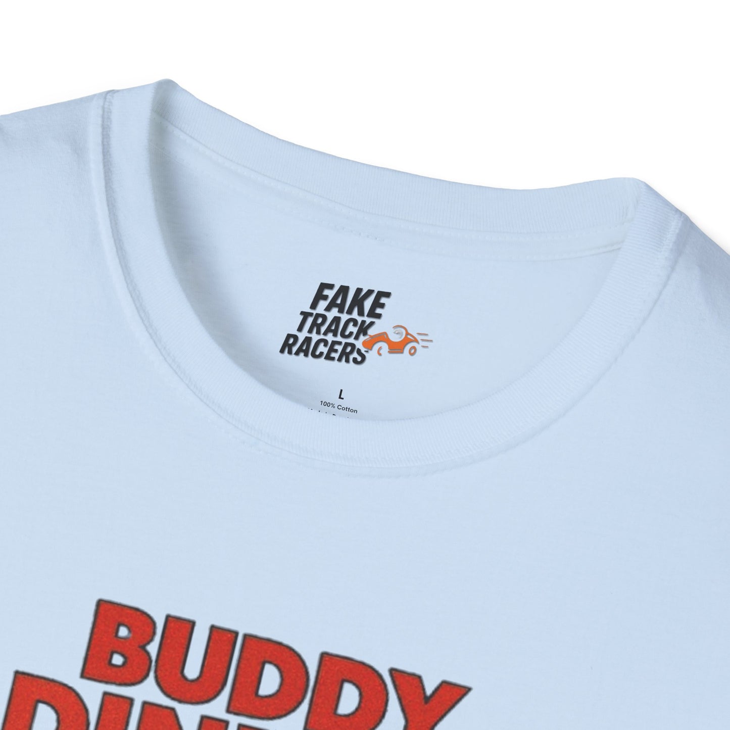 Vintage Style 90s Racing Tee Shirt BUDDY DINKKE Toys R Us Shirt Fake Track Racers