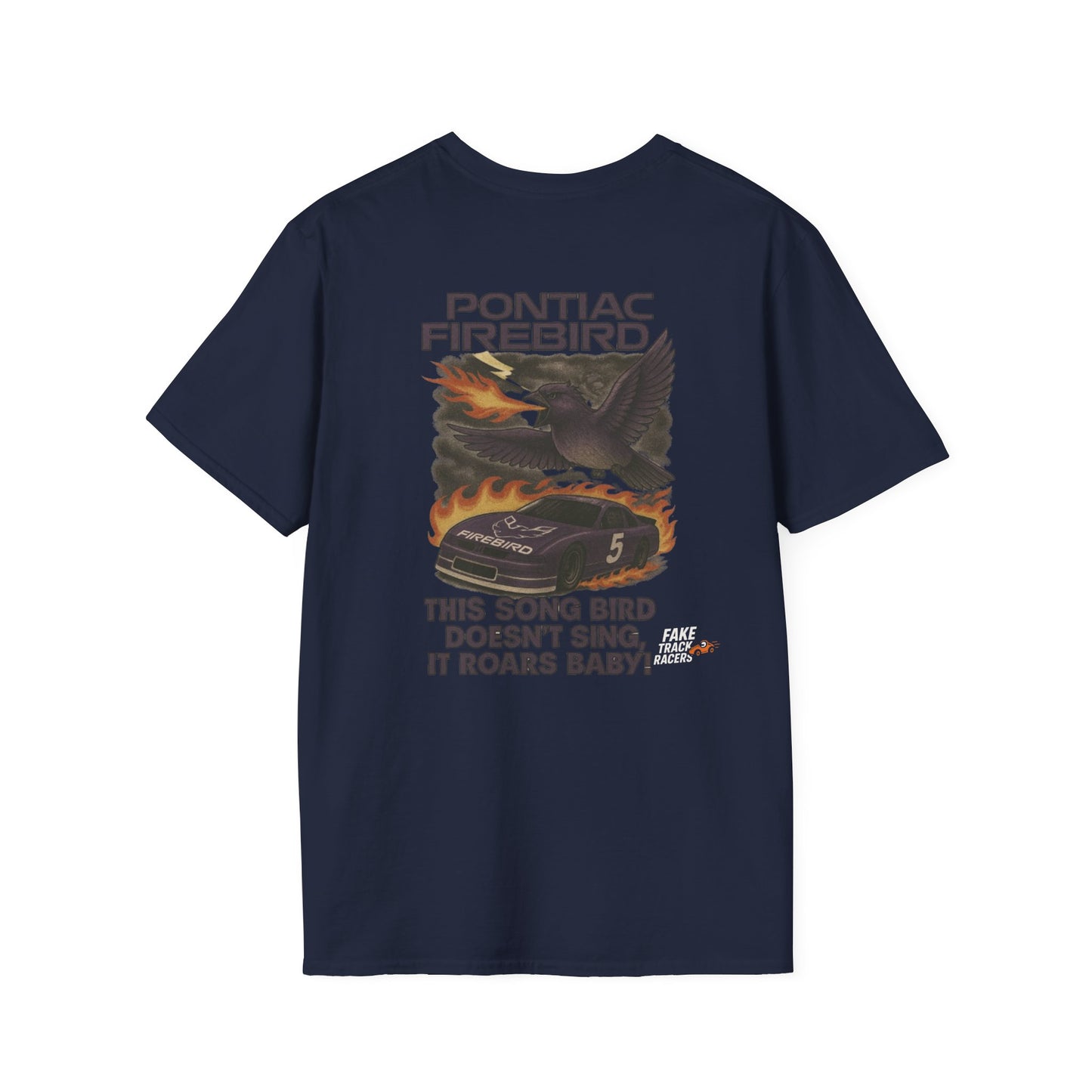 Vintage Style 90s Racing Tee Shirt BURT NIGHTINGALE Song Bird Fake Track Racers