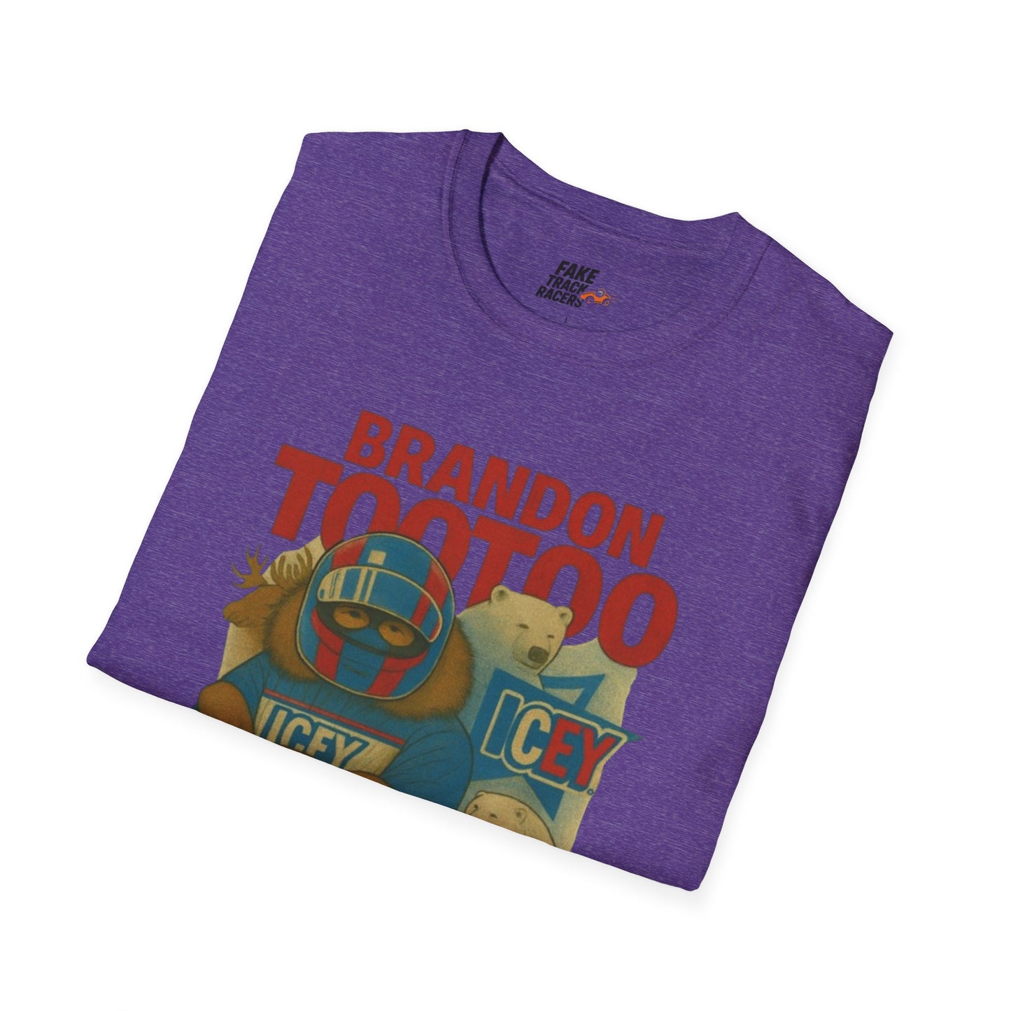 Vintage Style 90s Racing Tee Shirt BRANDON TOOTOO Alaska Fake Track Racers