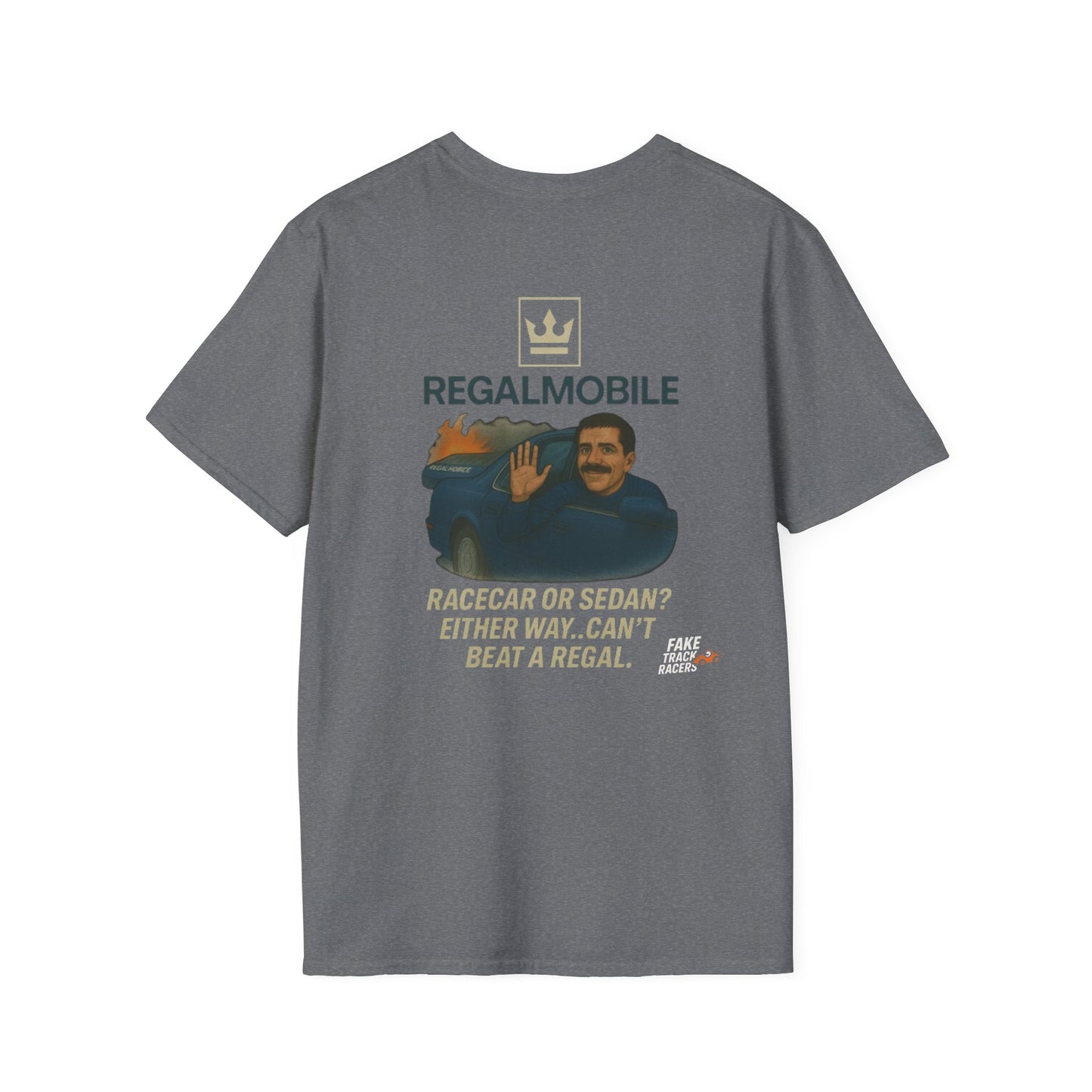Vintage Style 90s Racing Tee Shirt TEDDY BRADSHAW Regal Fake Track Racers