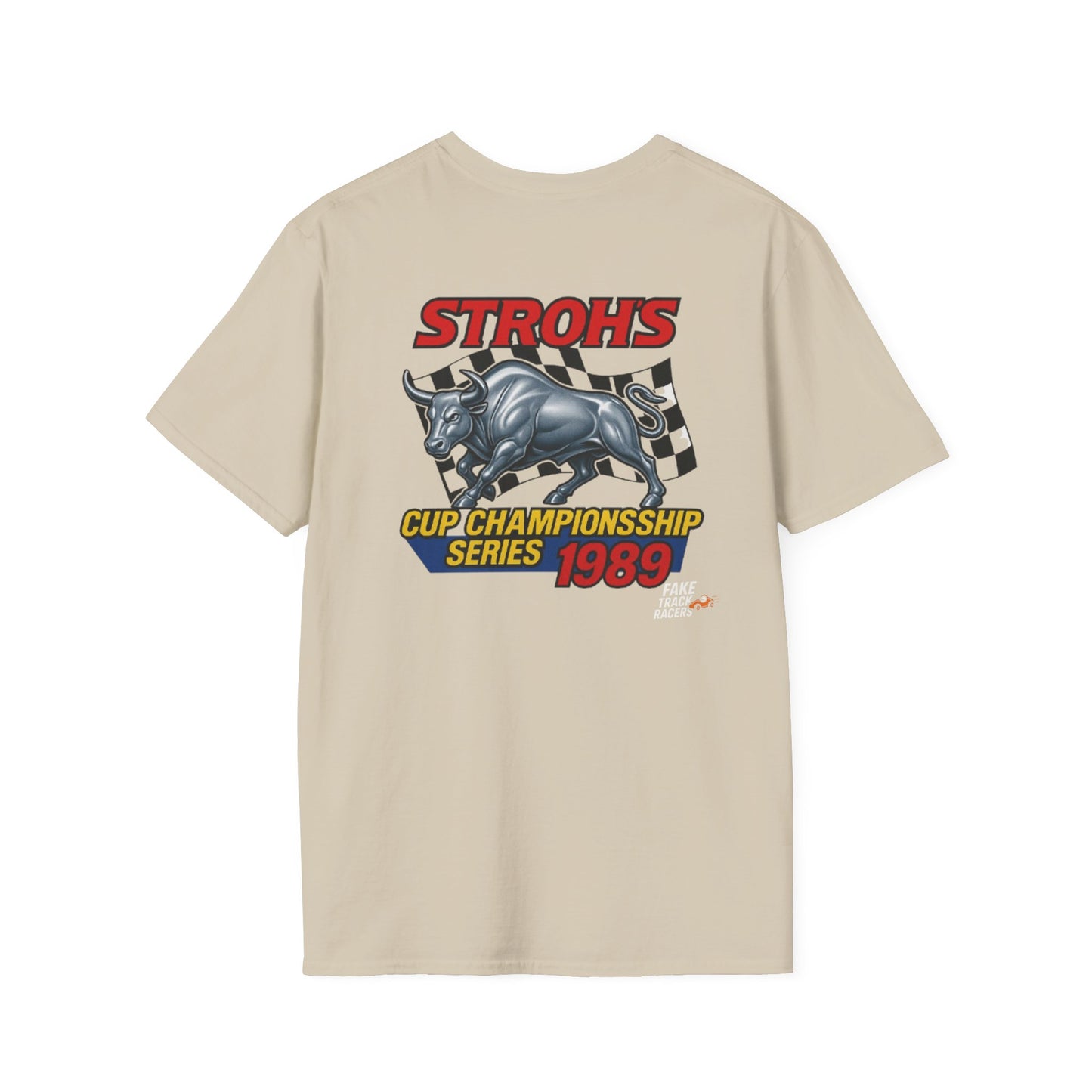 Vintage Style 90s Racing Tee Shirt SHOWDOWN AT SUNDOWN Fake Track Racers