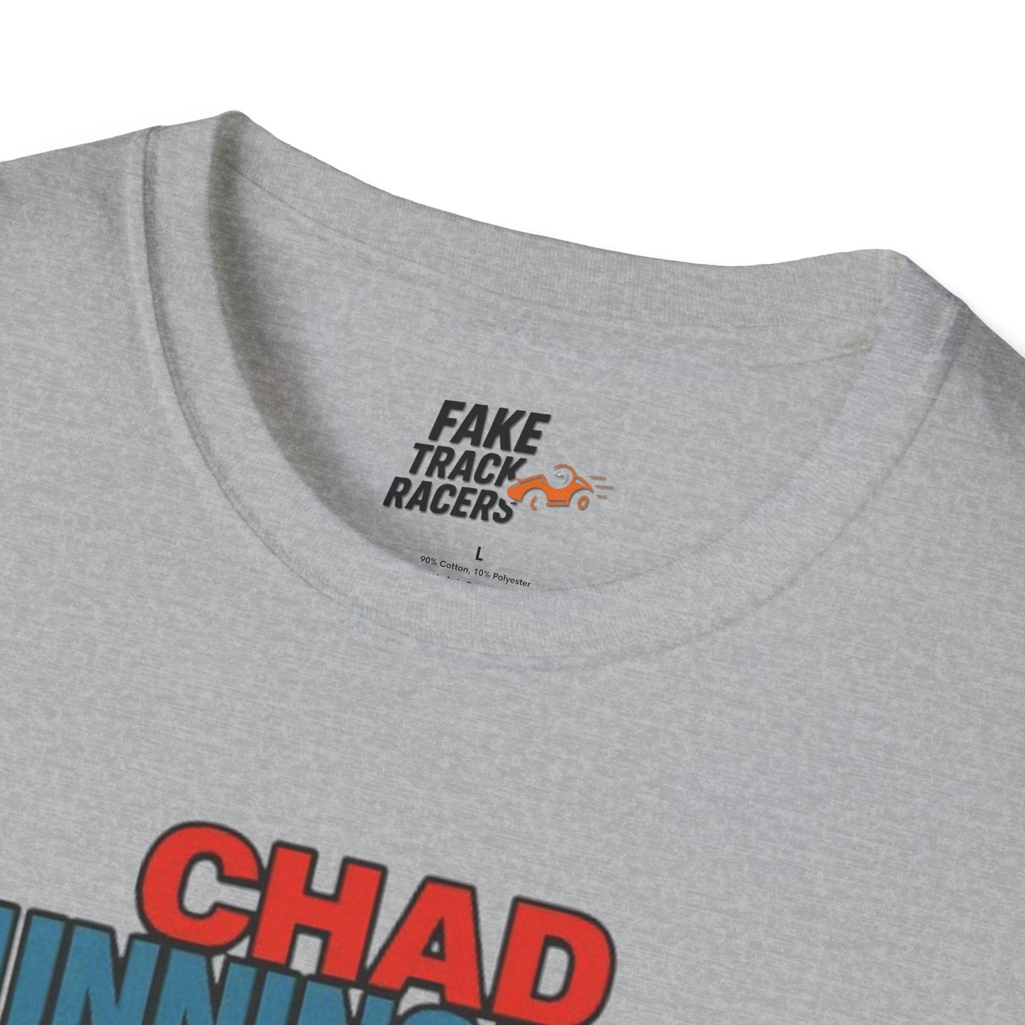 Vintage Style 90s Racing Tee Shirt CHAD CUNNINGHAM Showbiz Fake Track Racers