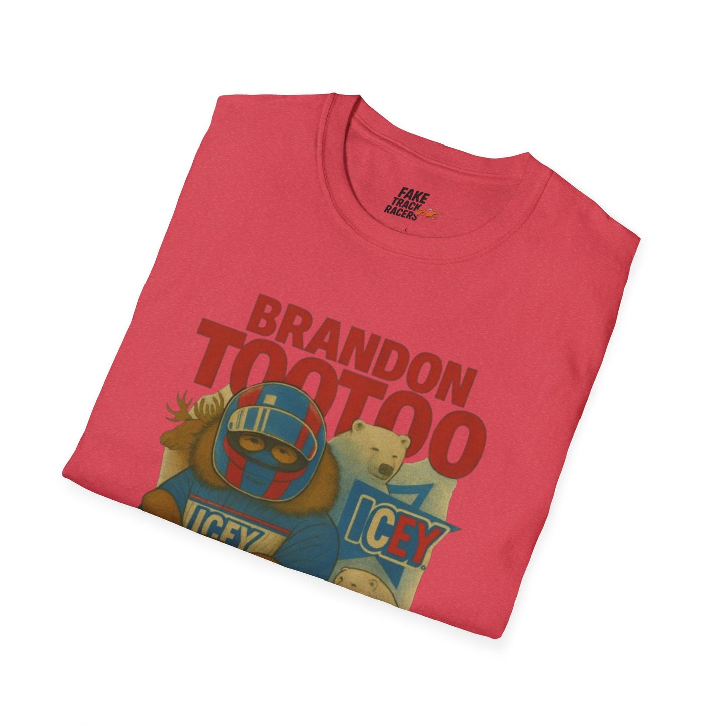 Vintage Style 90s Racing Tee Shirt BRANDON TOOTOO Alaska Fake Track Racers