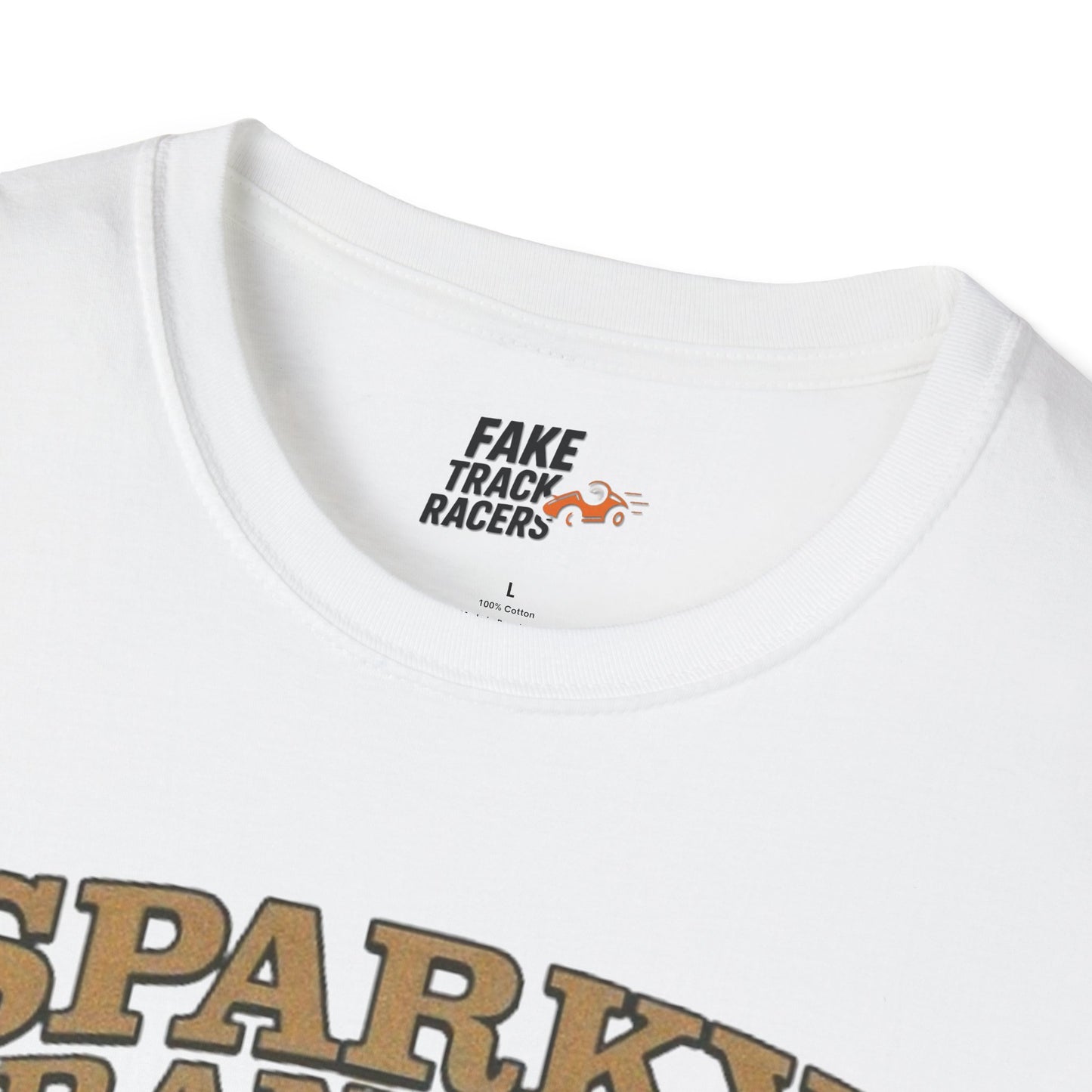 Vintage Style 90s Racing Tee Shirt SPARKY FRANKLIN OCTAVOLINE Fake Track Racers