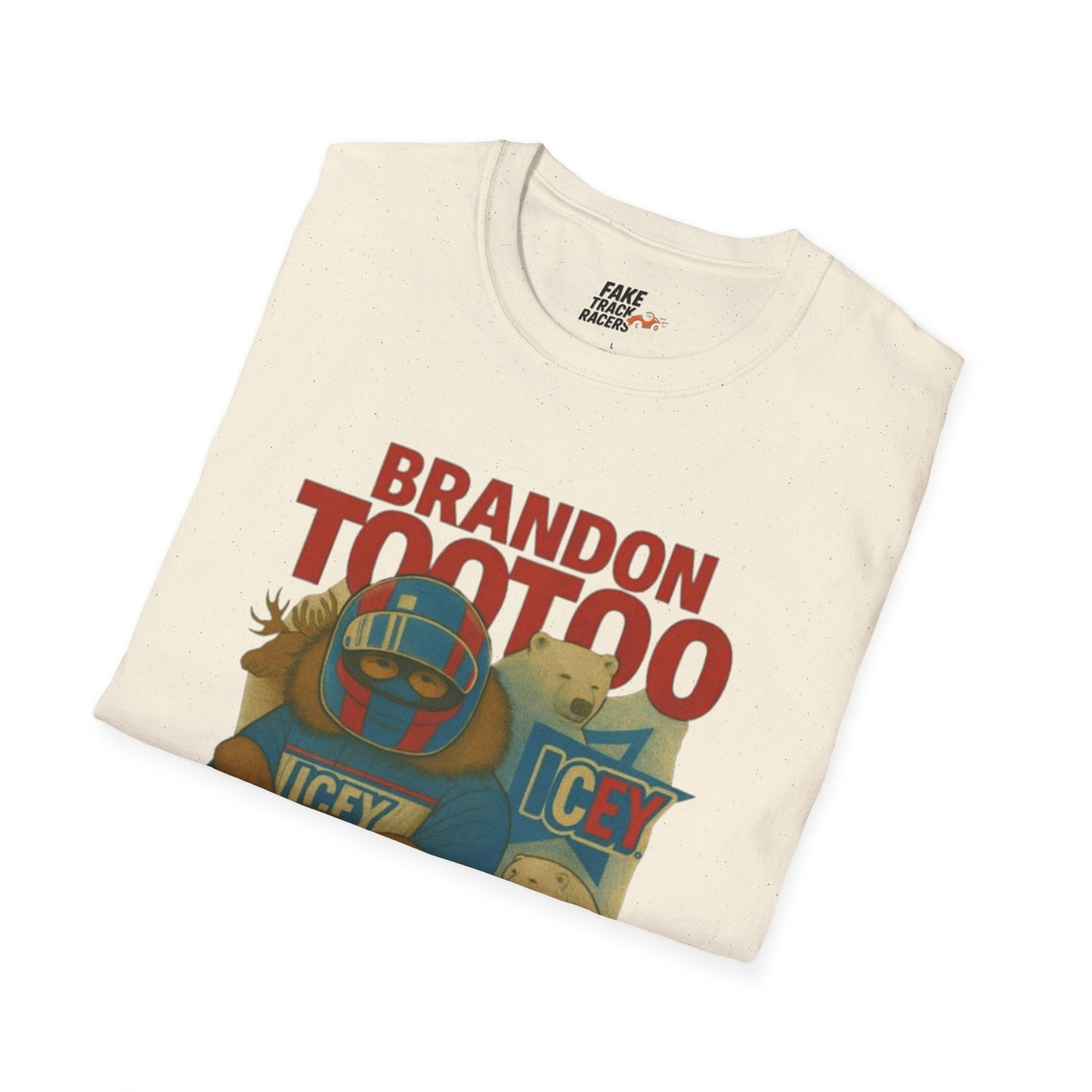 Vintage Style 90s Racing Tee Shirt BRANDON TOOTOO Alaska Fake Track Racers