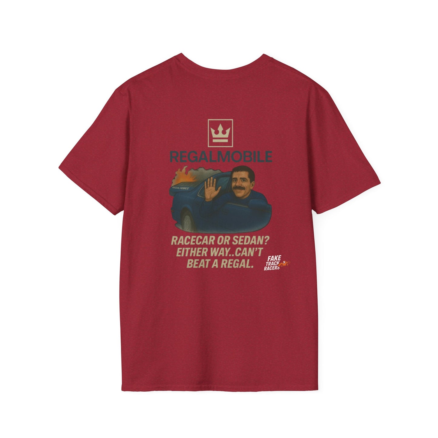 Vintage Style 90s Racing Tee Shirt TEDDY BRADSHAW Regal Fake Track Racers