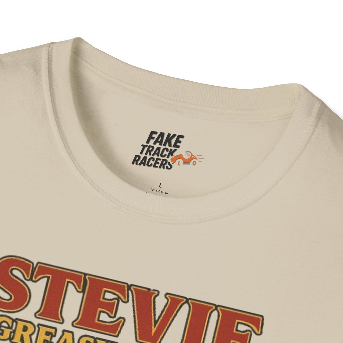 Vintage Style 90s Racing Tee Shirt STEVIE KREASY Whiskey Fake Track Racers