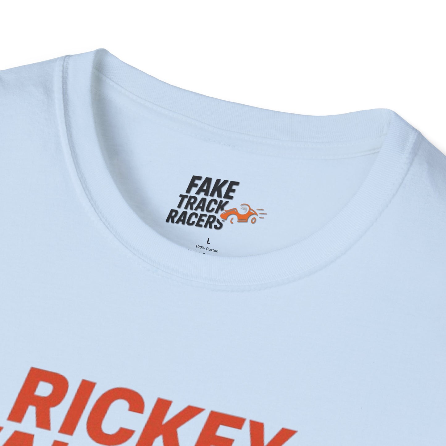 Vintage Style 90s Racing Tee Shirt RICKEY VALENTINE KMart Fake Track Racers