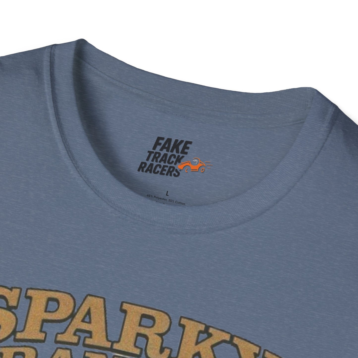 Vintage Style 90s Racing Tee Shirt SPARKY FRANKLIN OCTAVOLINE Fake Track Racers