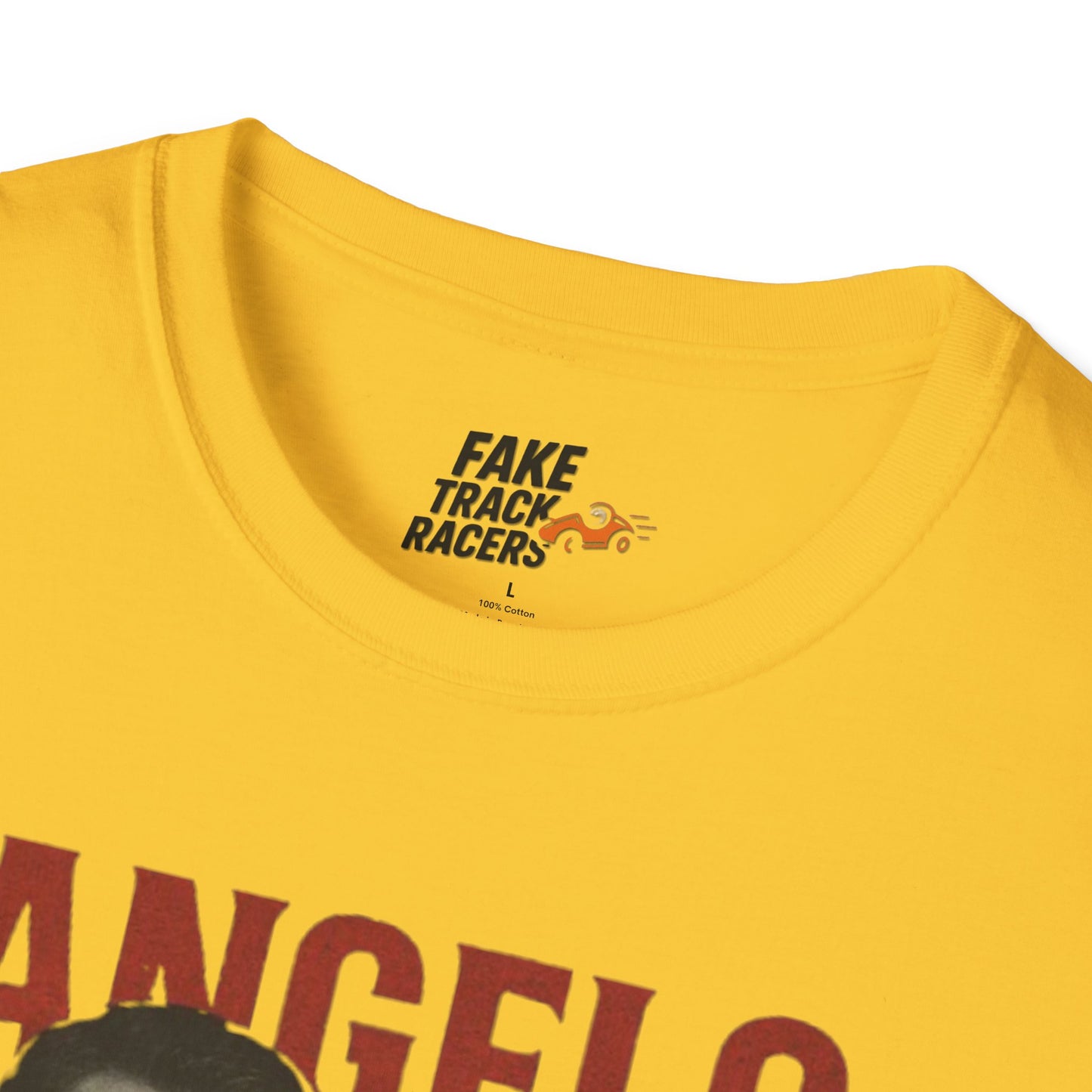 Vintage Style 90s Racing Tee Shirt ANGELO DILLINGHAM Ocean Pacific Fake Track Racers
