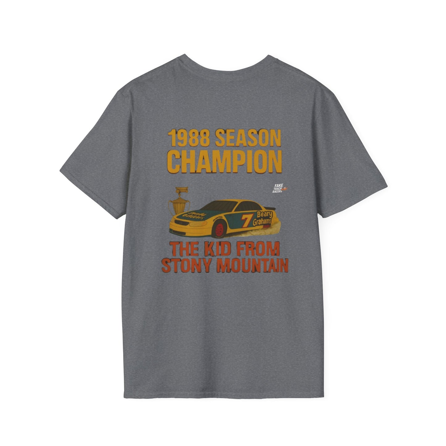 Vintage Style Racing Tee Shirt SAMMY TICKLE, 1988 Champion Shirt Fake Track Racers