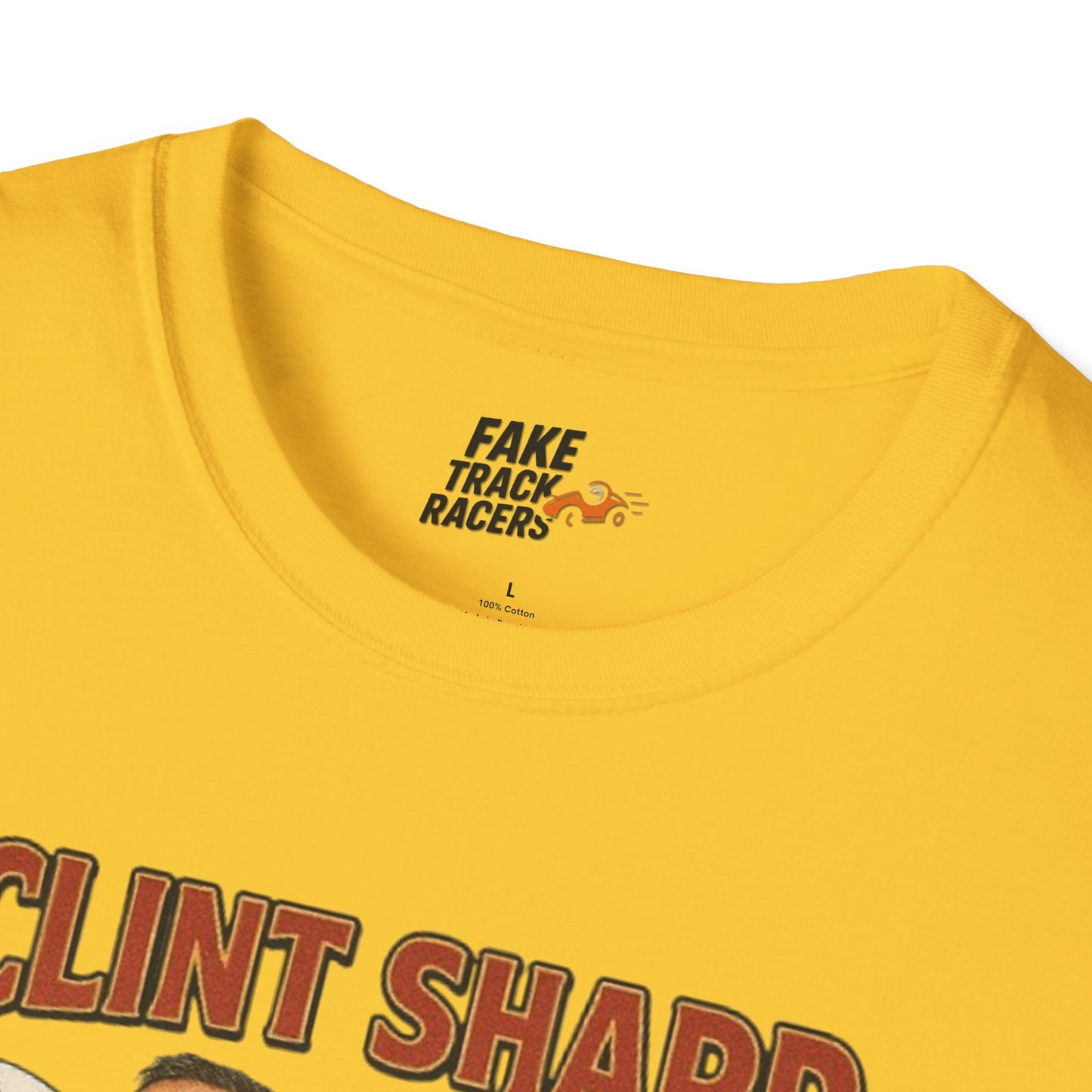 Vintage Style 90s Racing Tee Shirt CLINT SHARP MOSES LITE Fake Track Racers