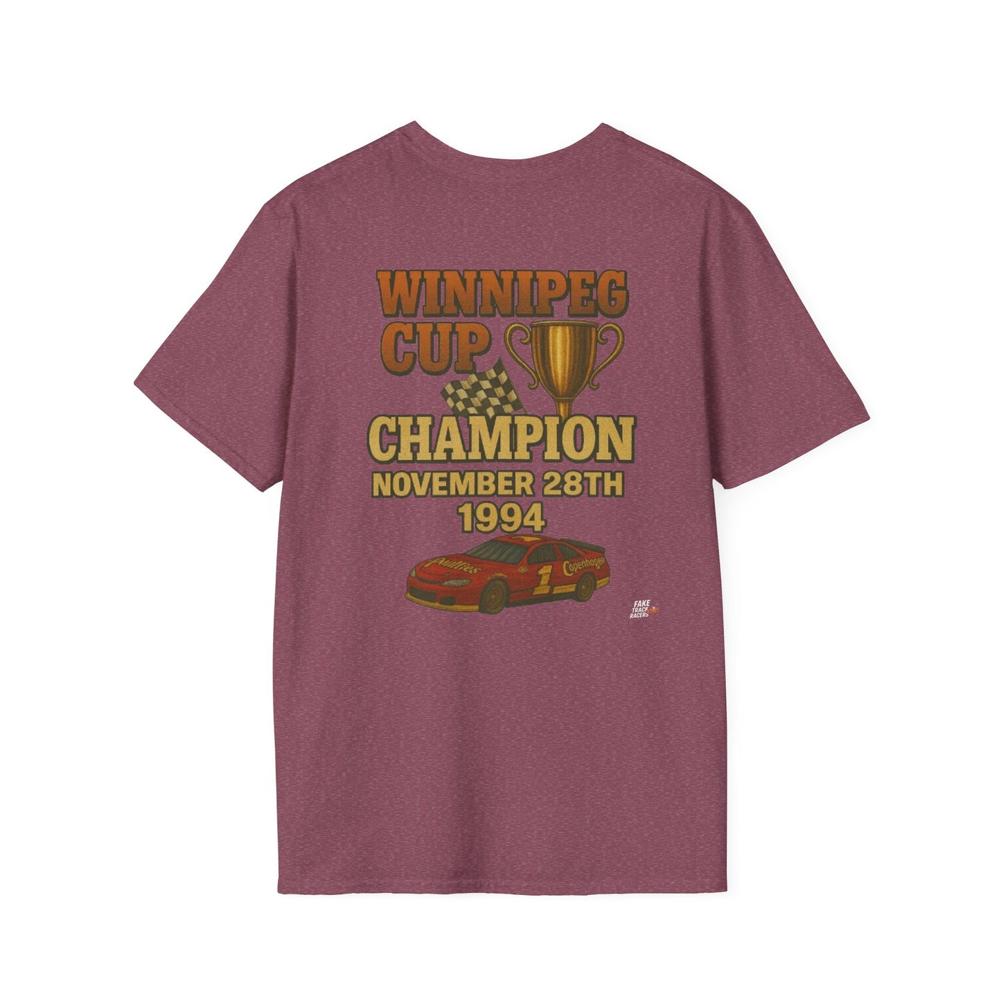 Vintage 90s Racing Tee Shirt RHETT COWAN, Fake Track Racing Shirt